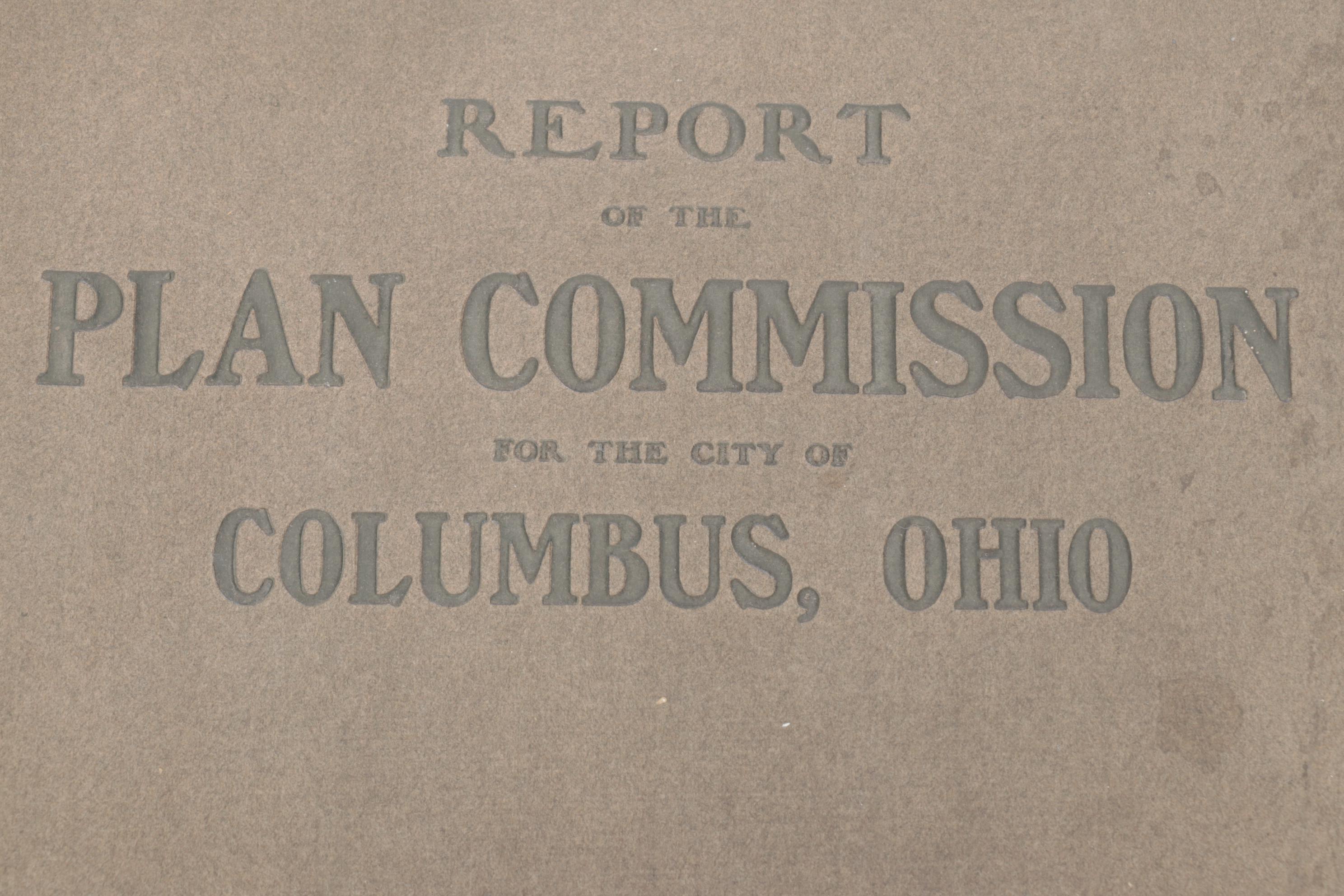 1908 Report of the Plan Commission for the City of Columbus, Ohio