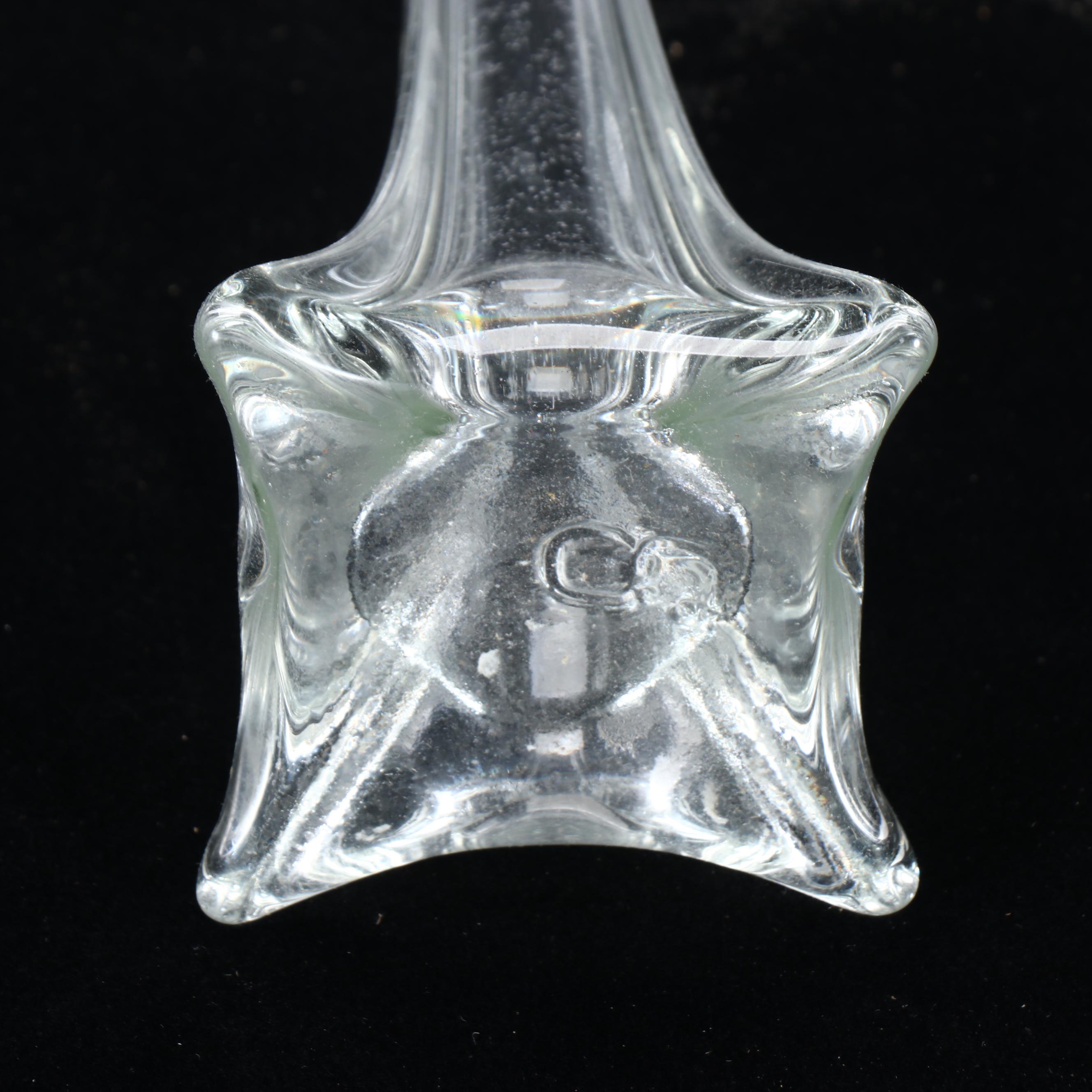 Tall Clear Glass Bud Vases of Heights Between 24" and 30"