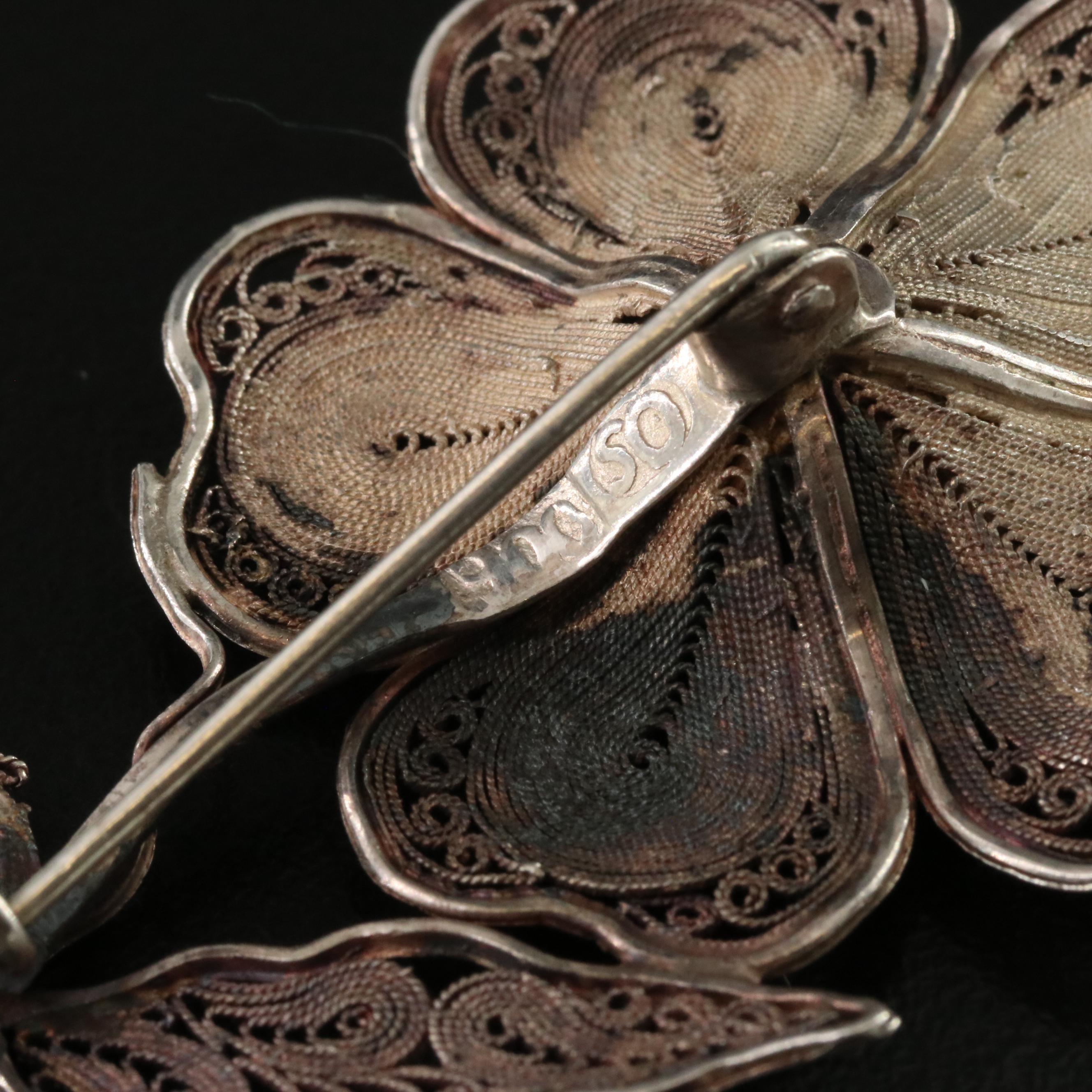 Vintage Sterling and 900 Silver Filigree Jewelry