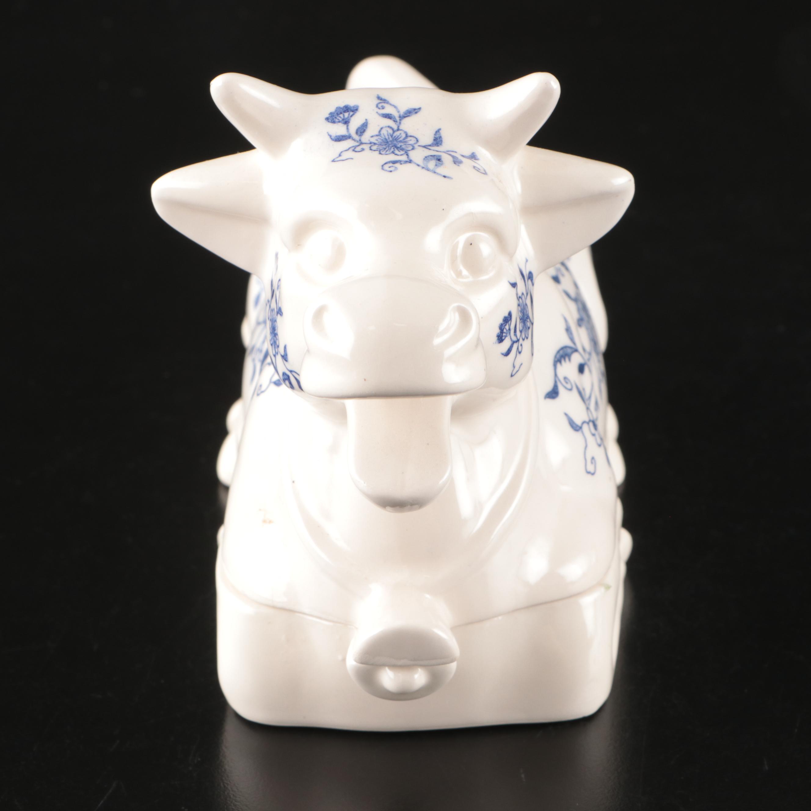 Japanese Blue Floral Ceramic Pitcher and Plates with Other Floral Tableware