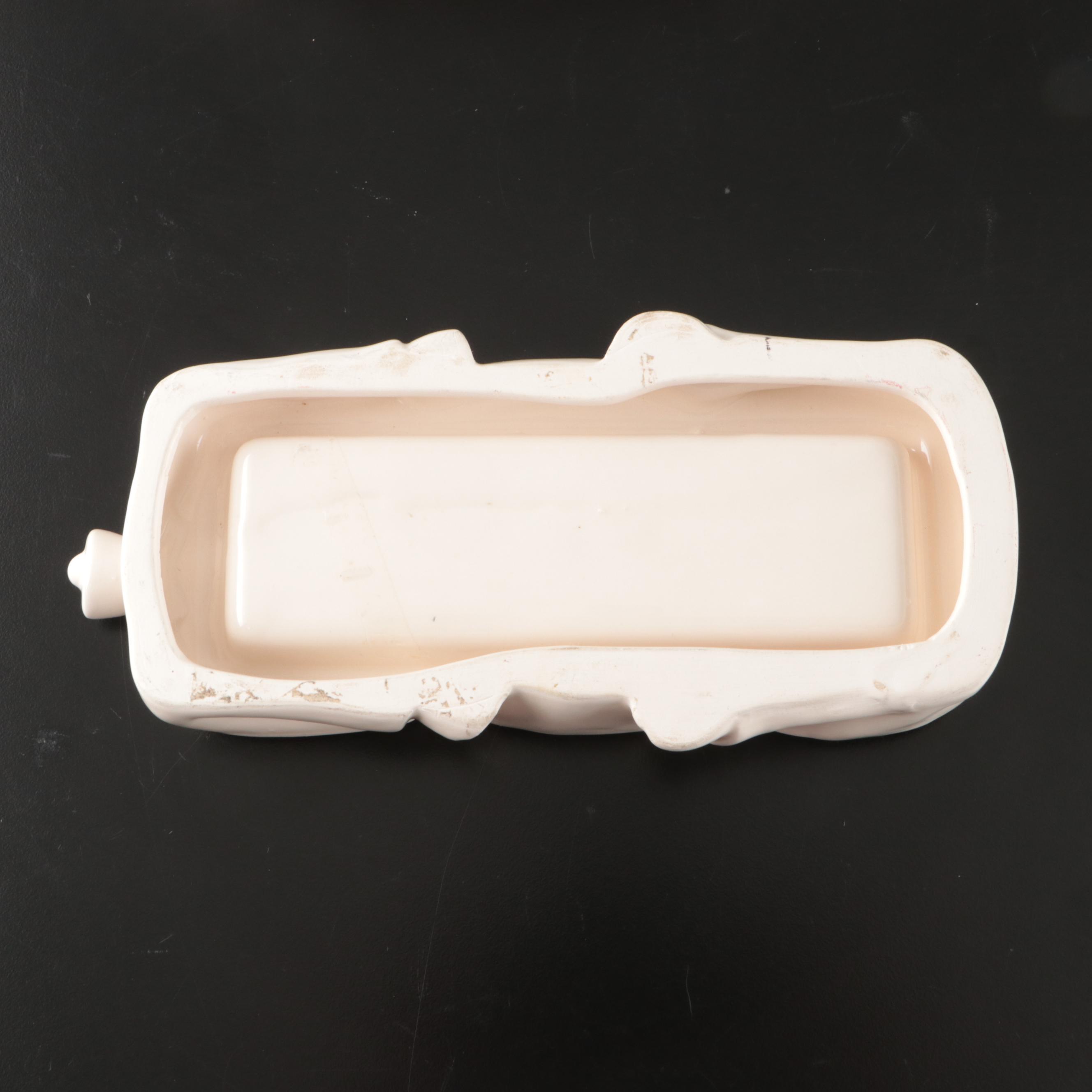 Japanese Blue Floral Ceramic Pitcher and Plates with Other Floral Tableware