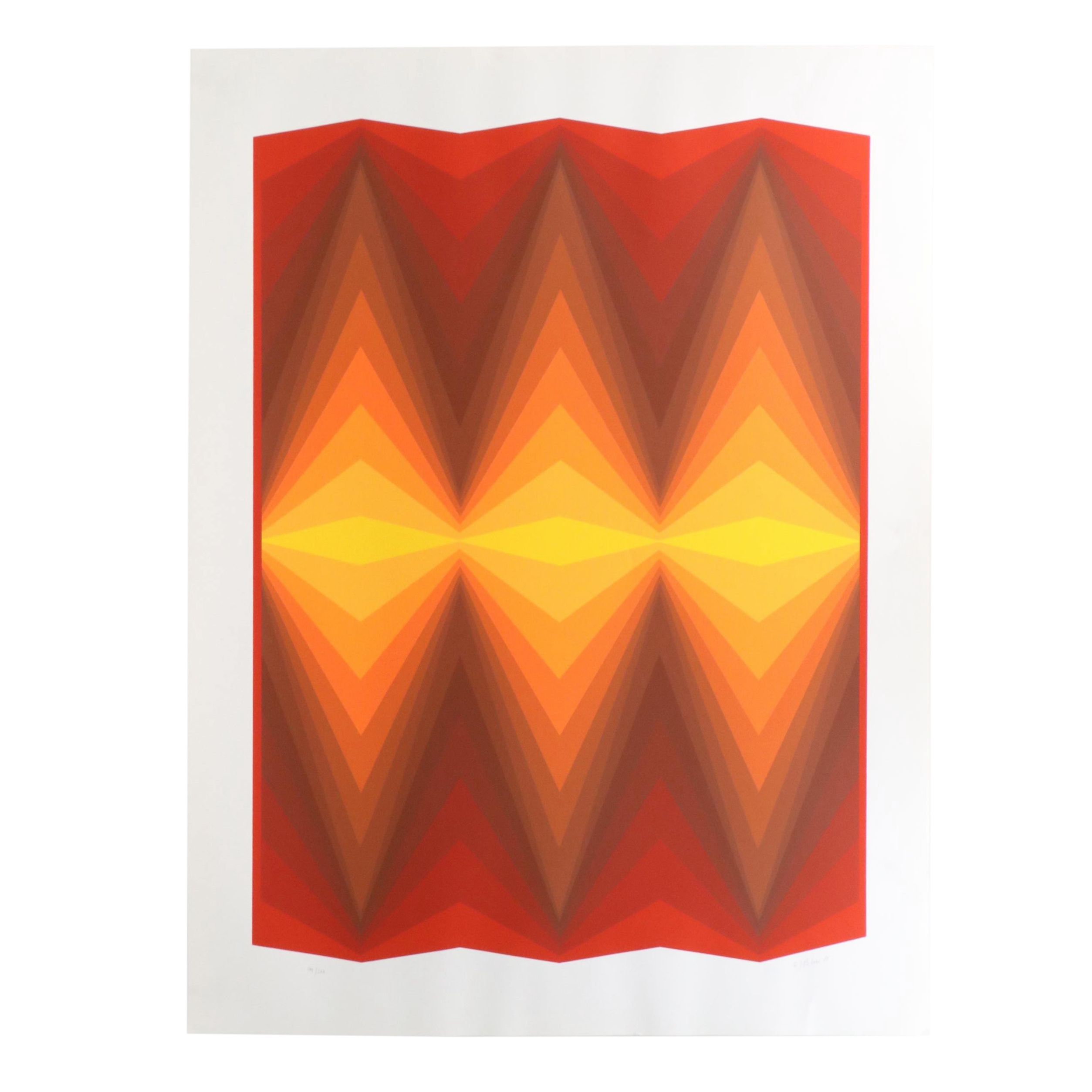 Jürgen Peters Op Art Serigraph, 1980