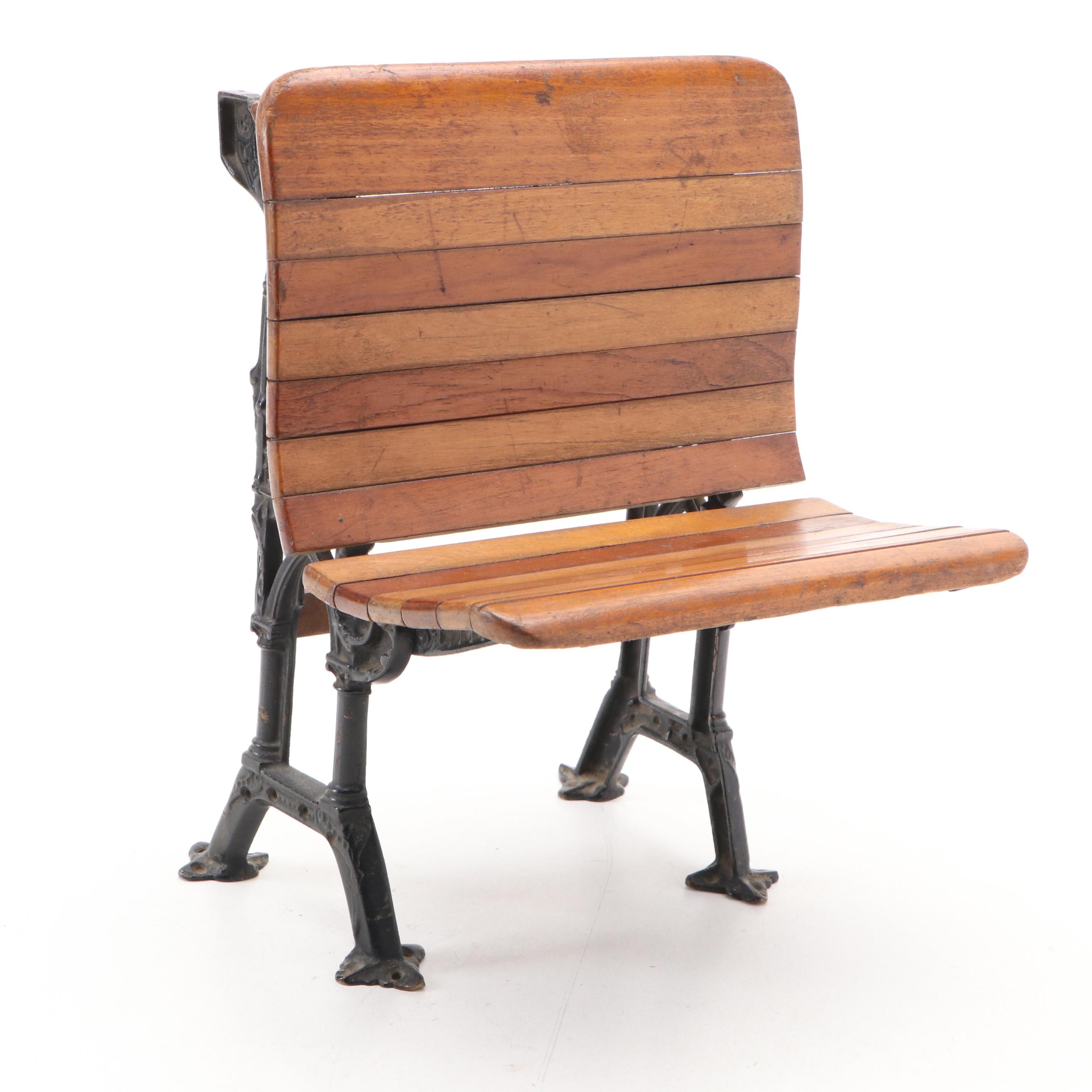 Victorian Style Wood and Cast Iron Miniature School House Chair