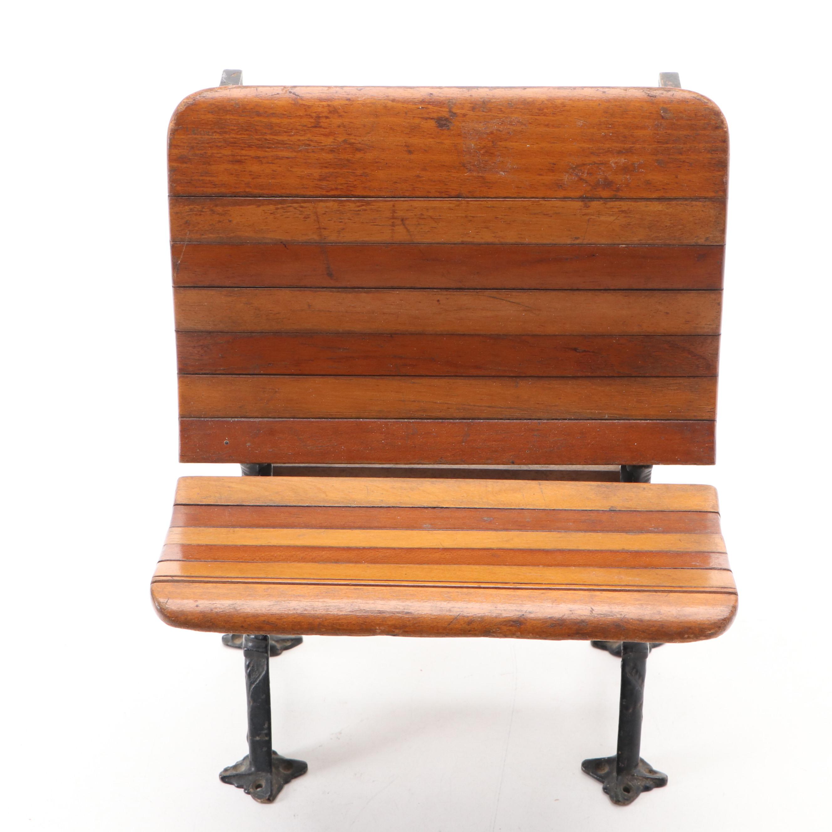Victorian Style Wood and Cast Iron Miniature School House Chair