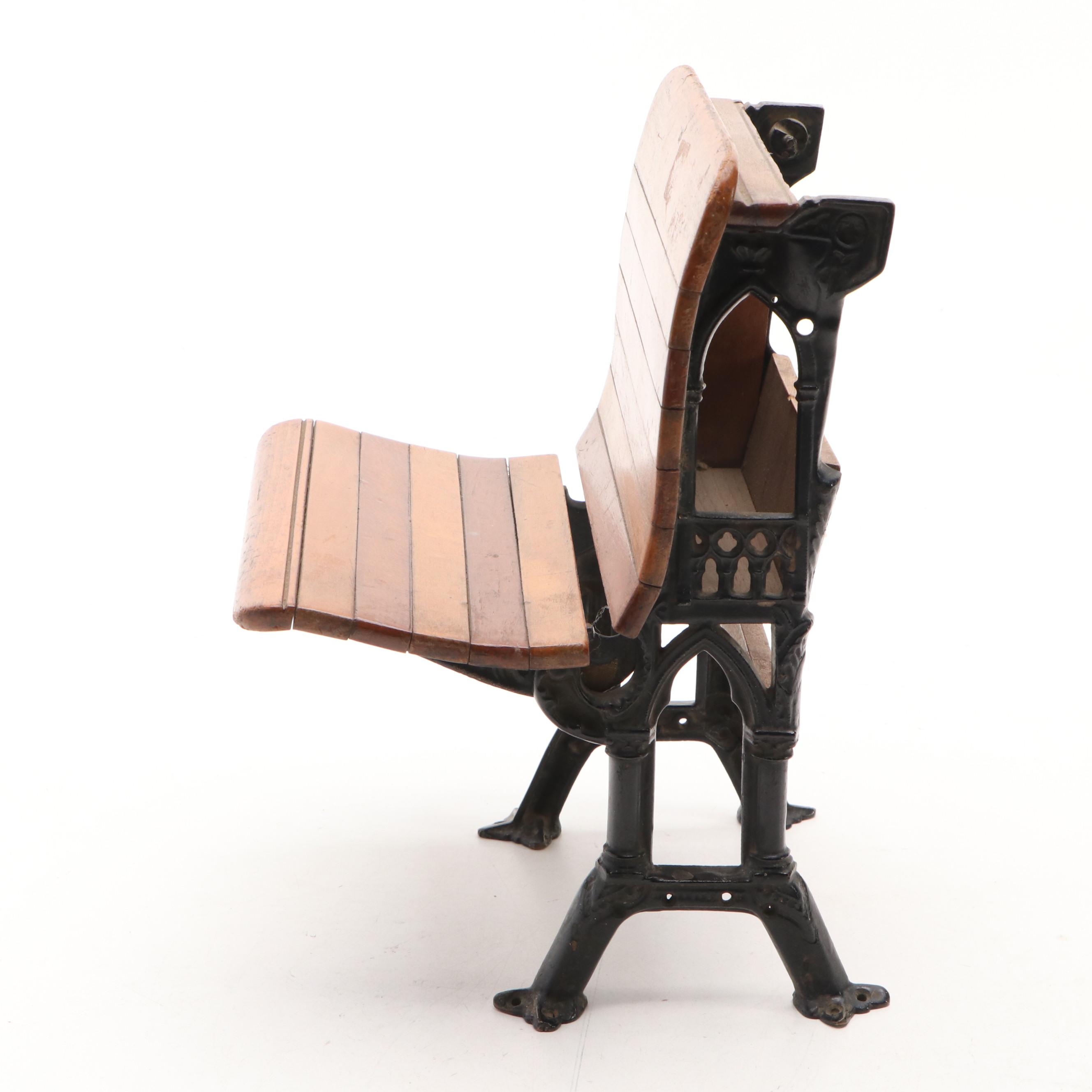 Victorian Style Wood and Cast Iron Miniature School House Chair
