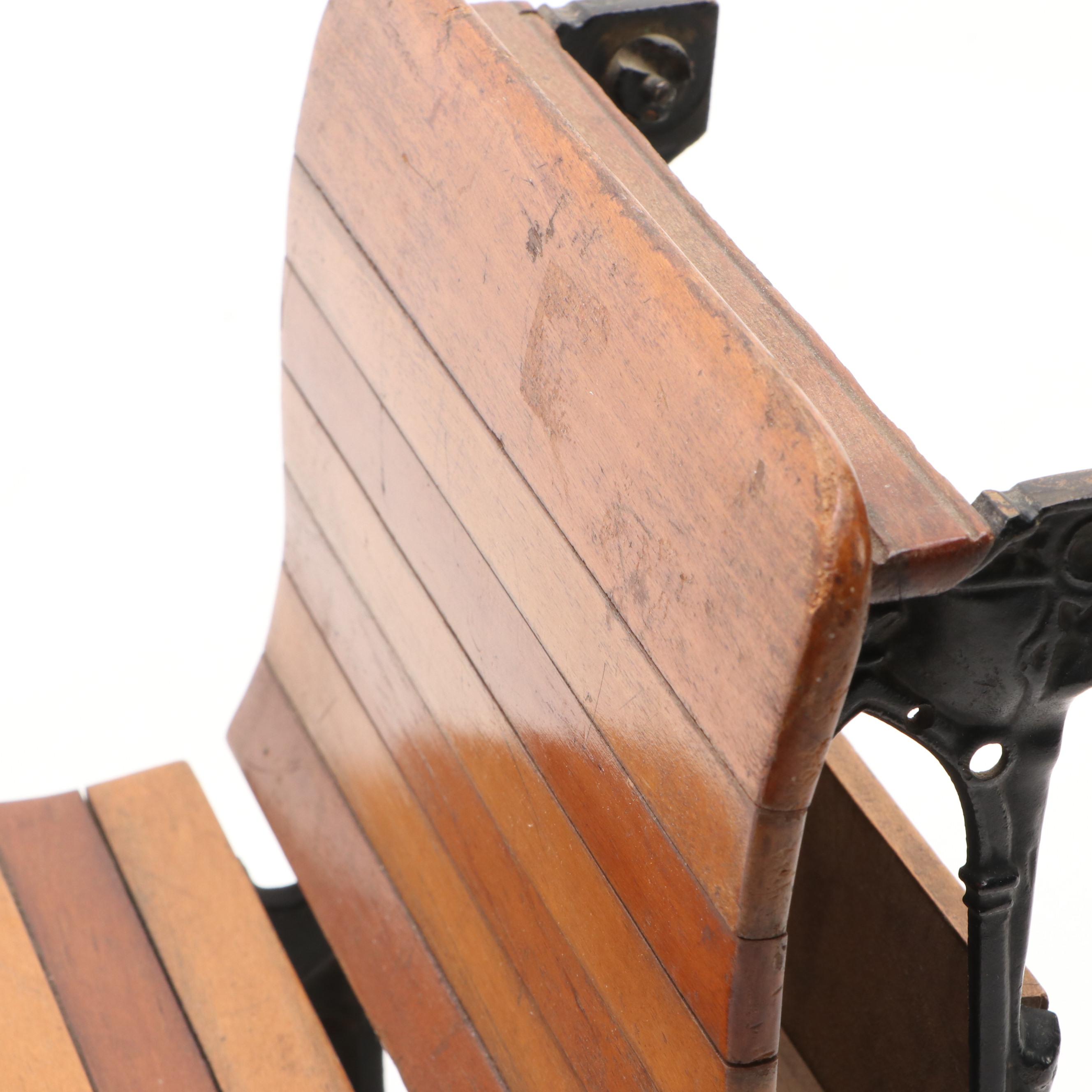 Victorian Style Wood and Cast Iron Miniature School House Chair