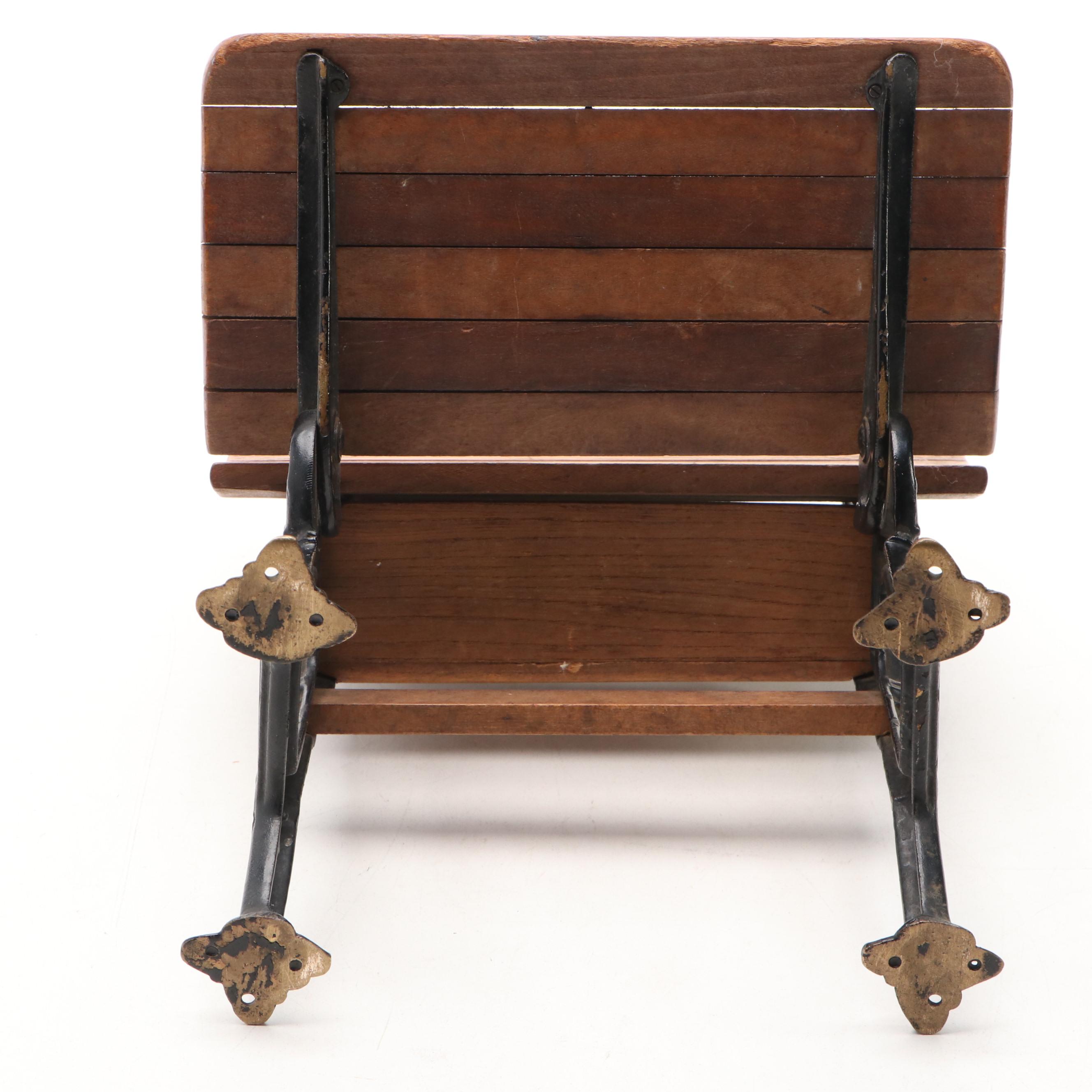 Victorian Style Wood and Cast Iron Miniature School House Chair