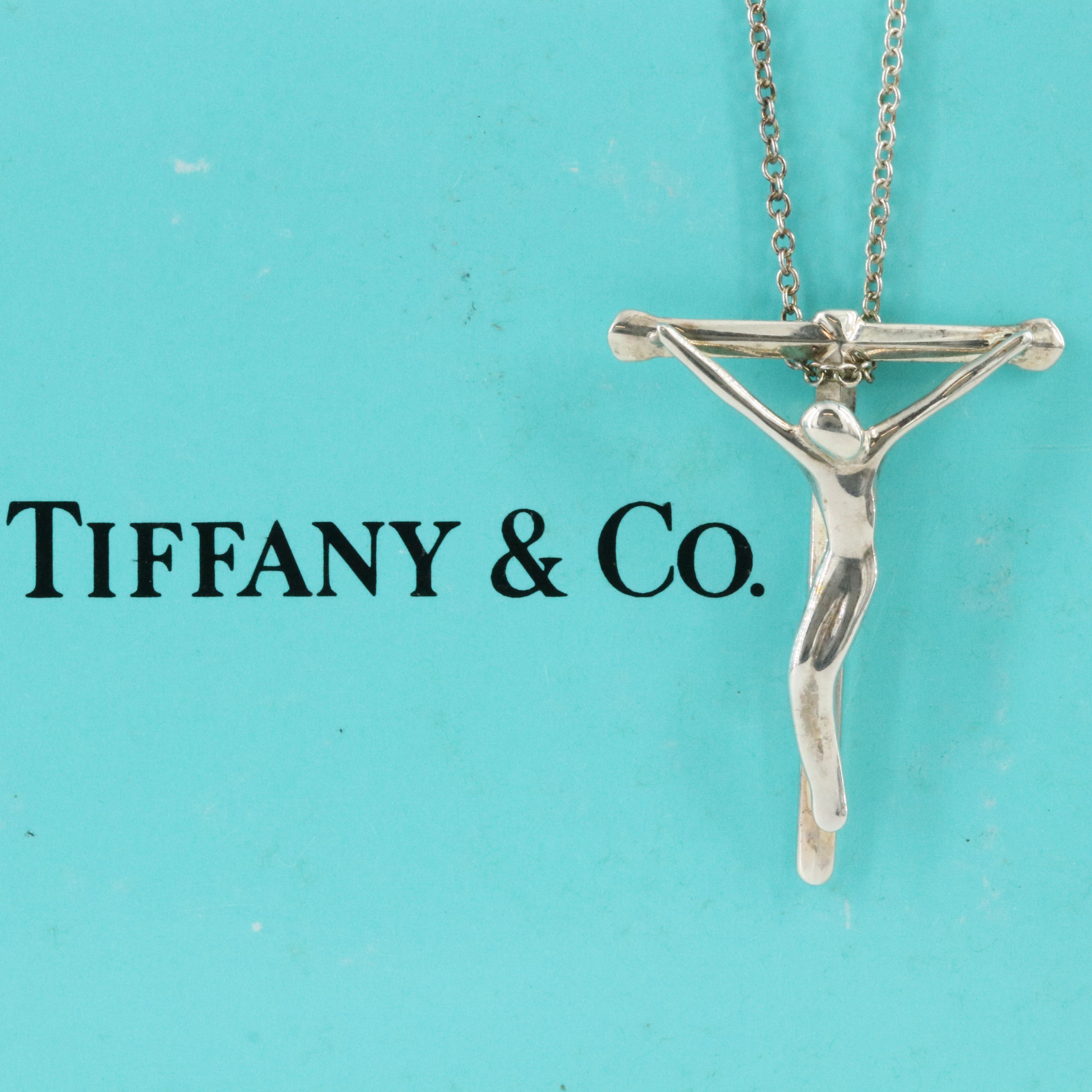 Elsa Peretti for Tiffany & Co. Sterling Crucifix Pendant Necklace