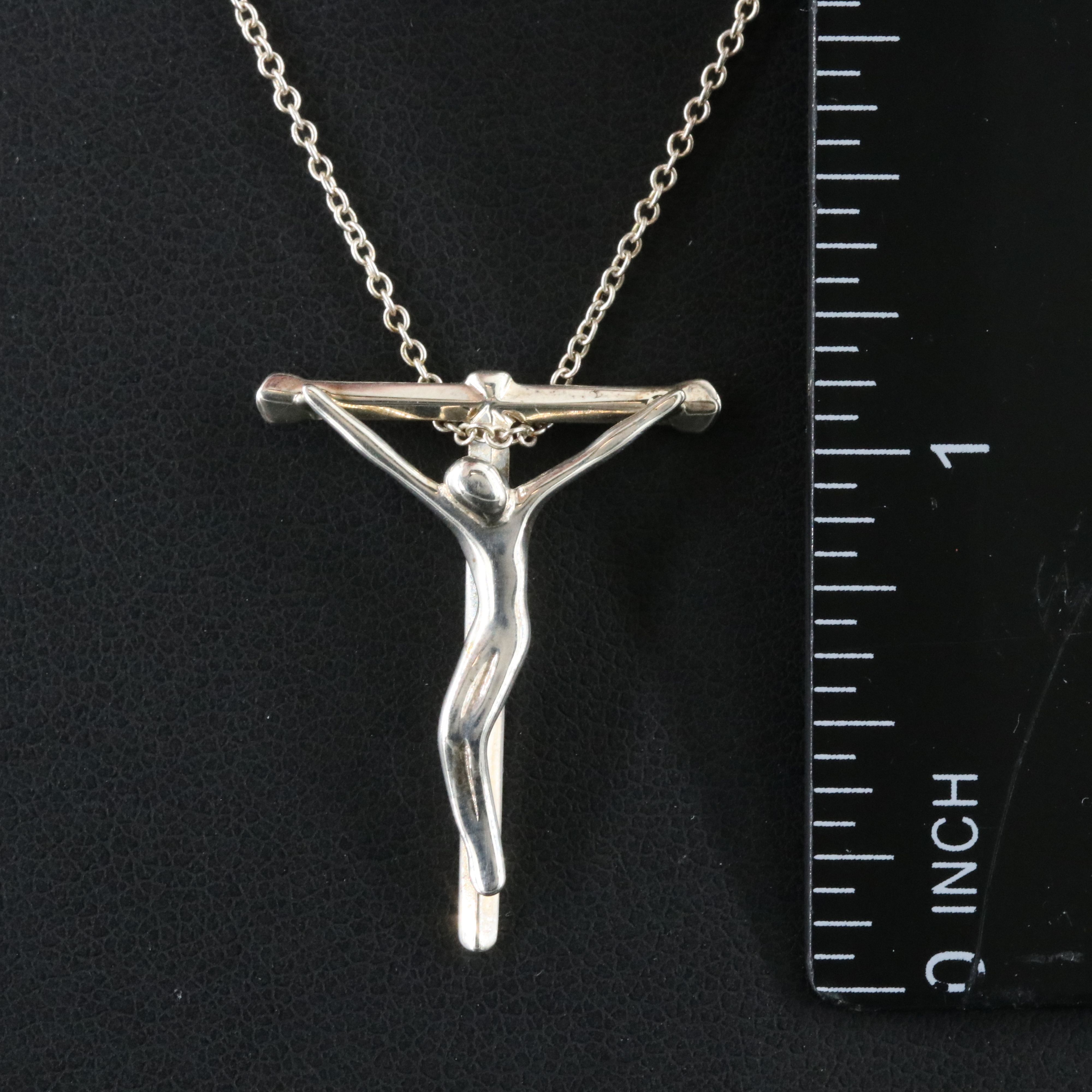 Elsa Peretti for Tiffany & Co. Sterling Crucifix Pendant Necklace