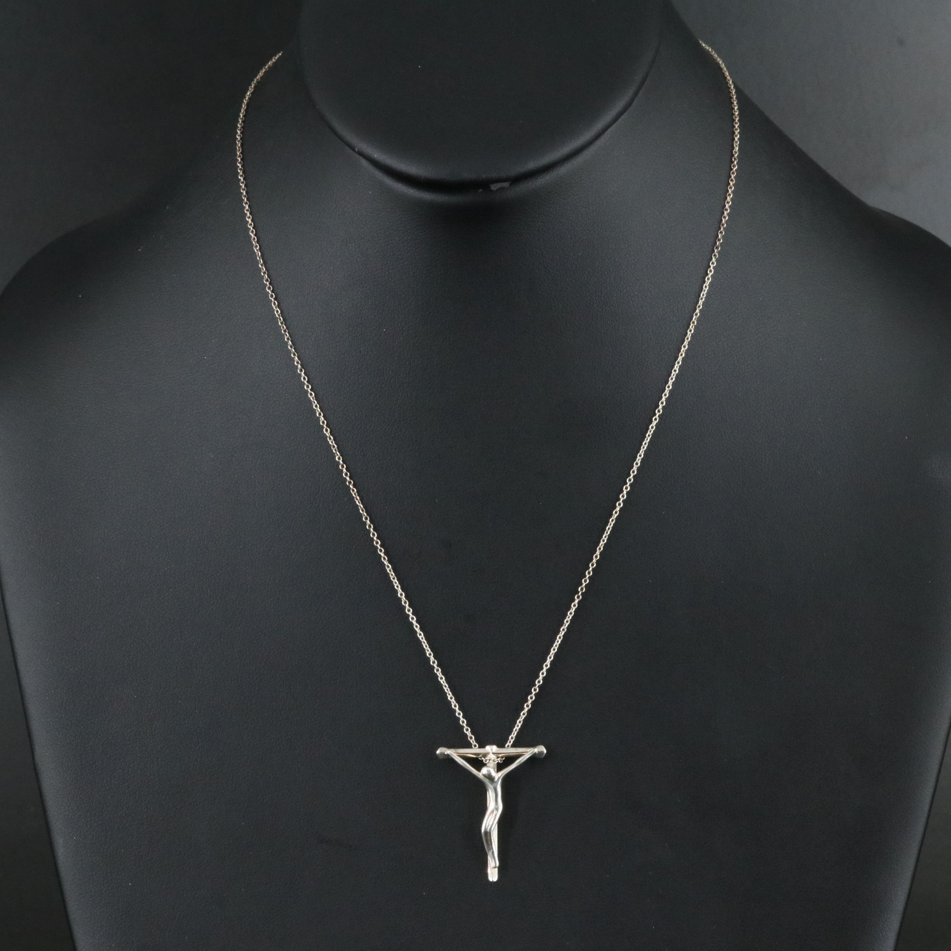 Elsa Peretti for Tiffany & Co. Sterling Crucifix Pendant Necklace