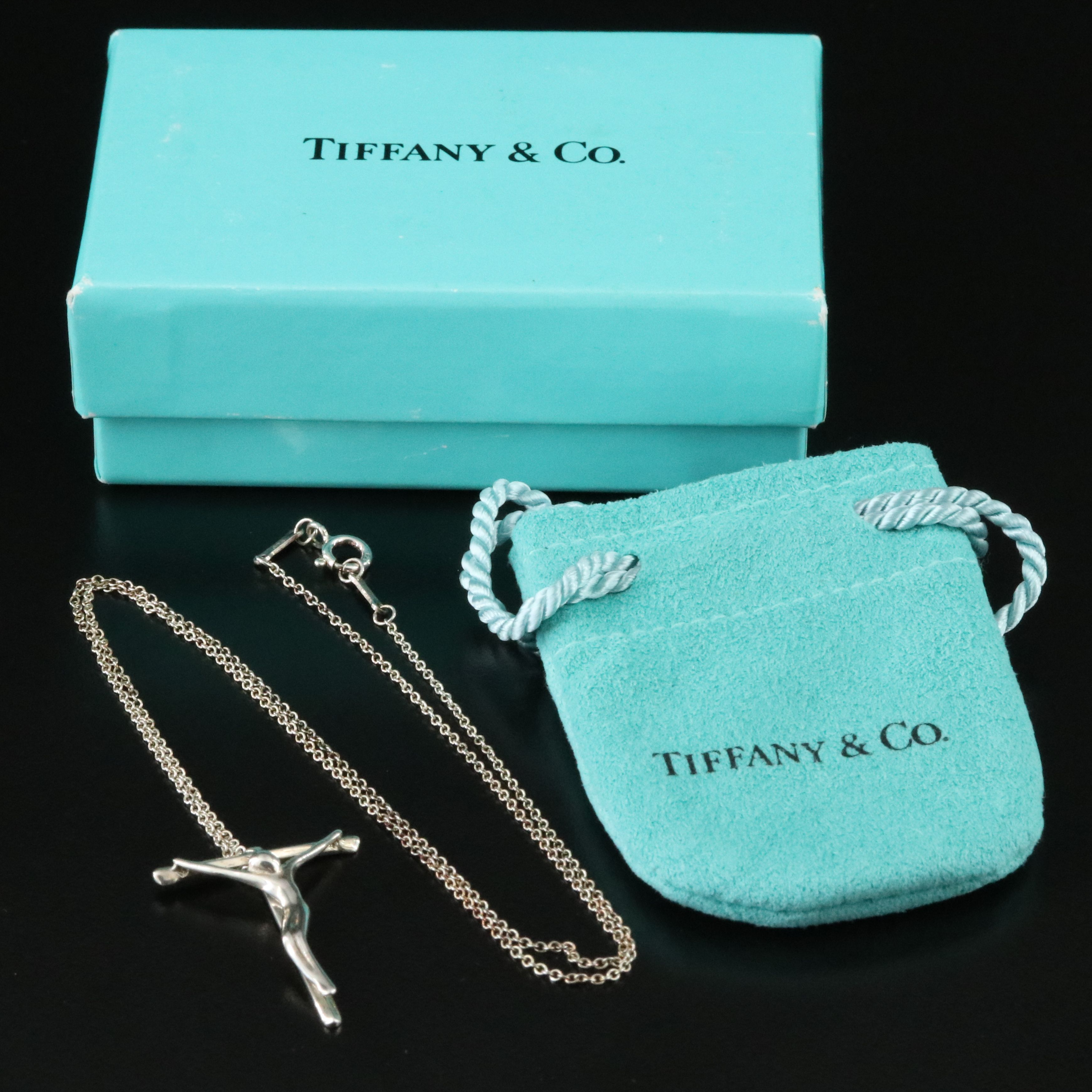 Elsa Peretti for Tiffany & Co. Sterling Crucifix Pendant Necklace
