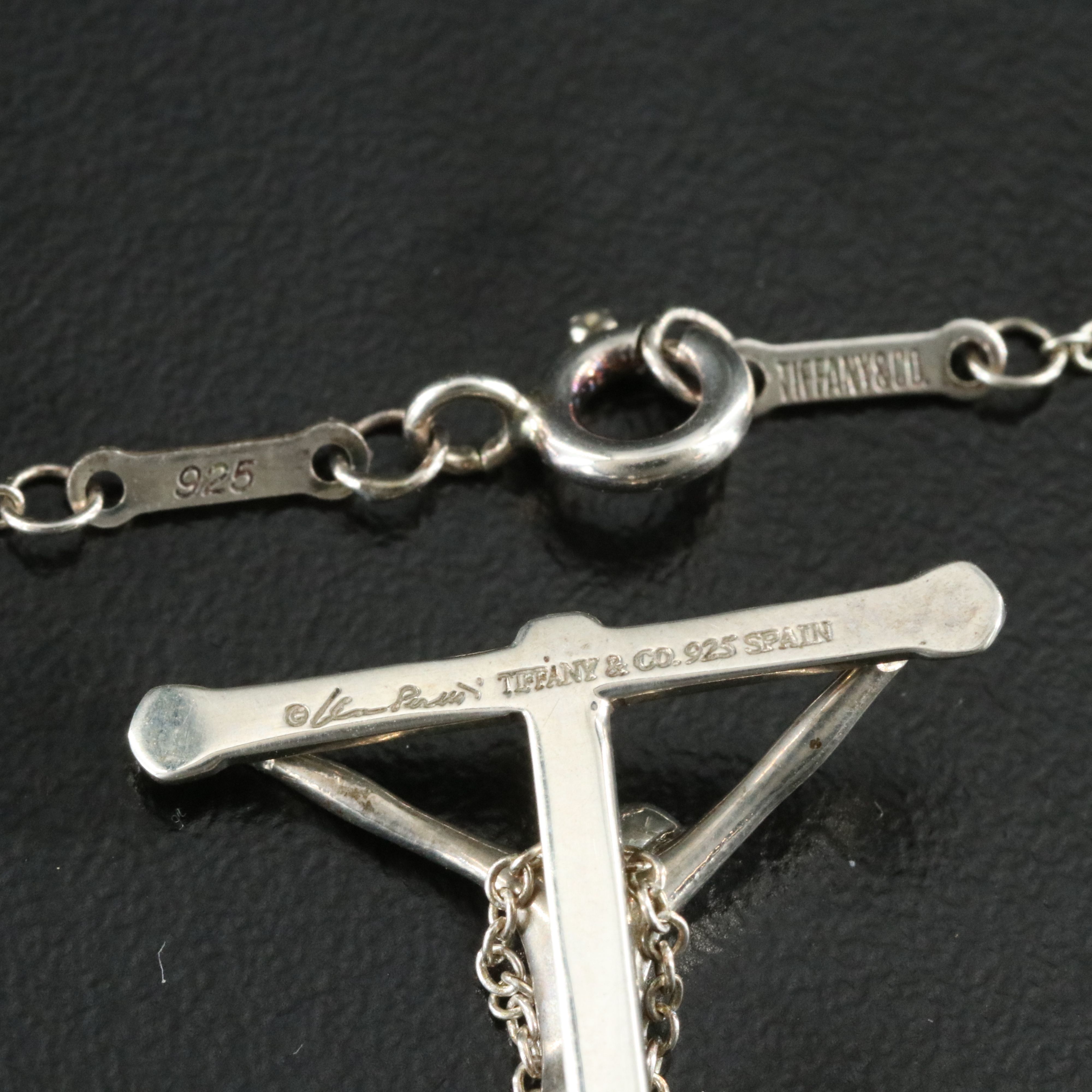 Elsa Peretti for Tiffany & Co. Sterling Crucifix Pendant Necklace
