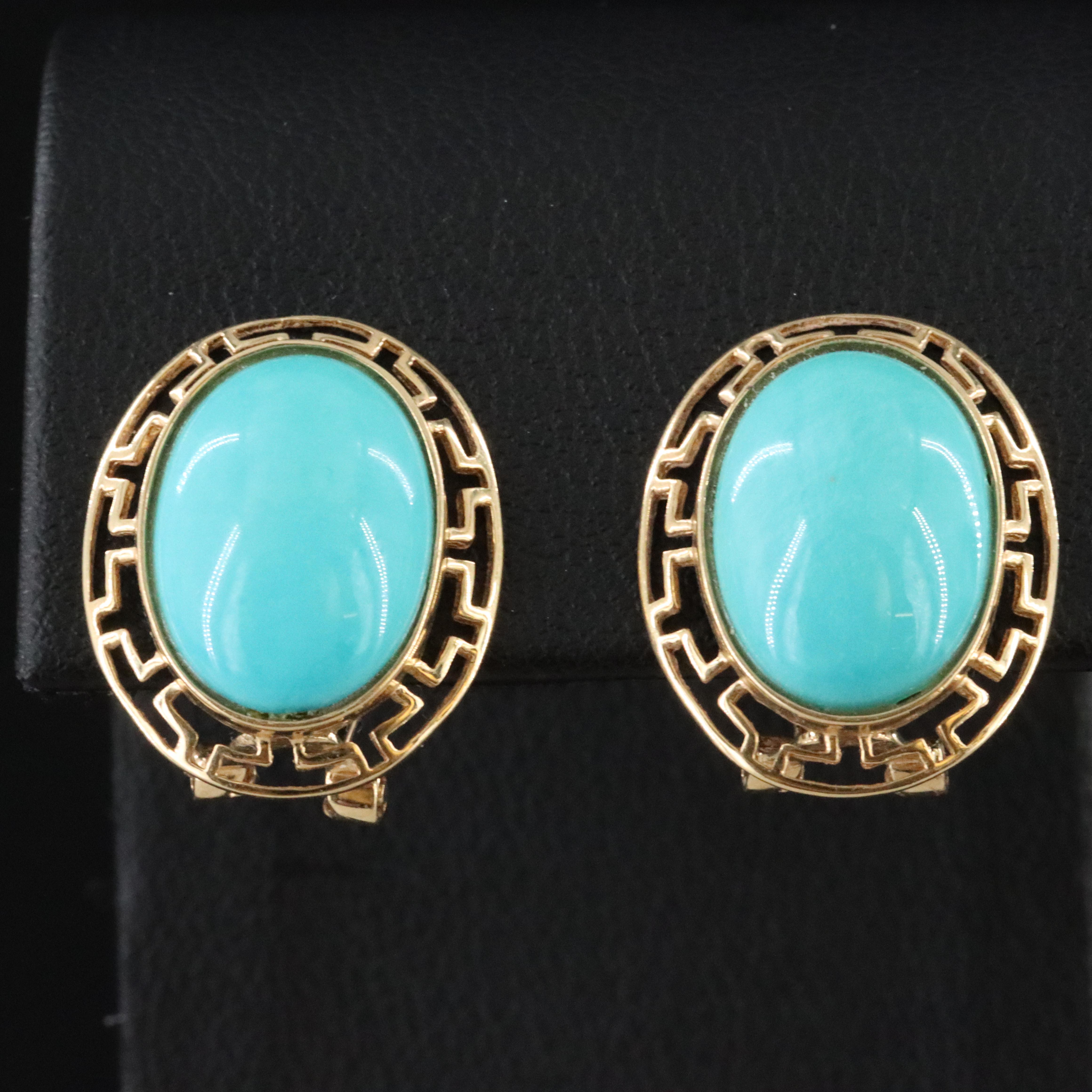 14K Turquoise Earrings