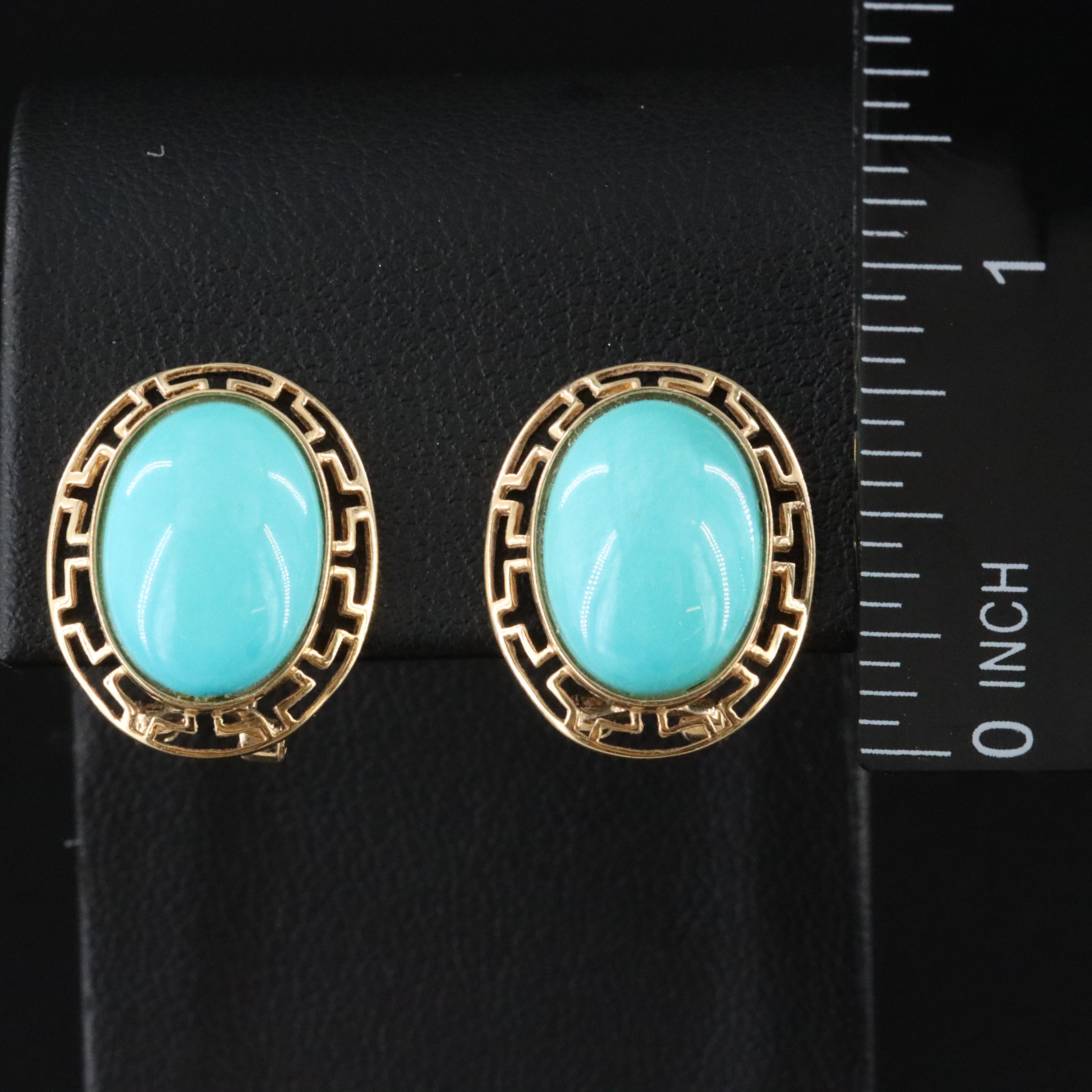 14K Turquoise Earrings