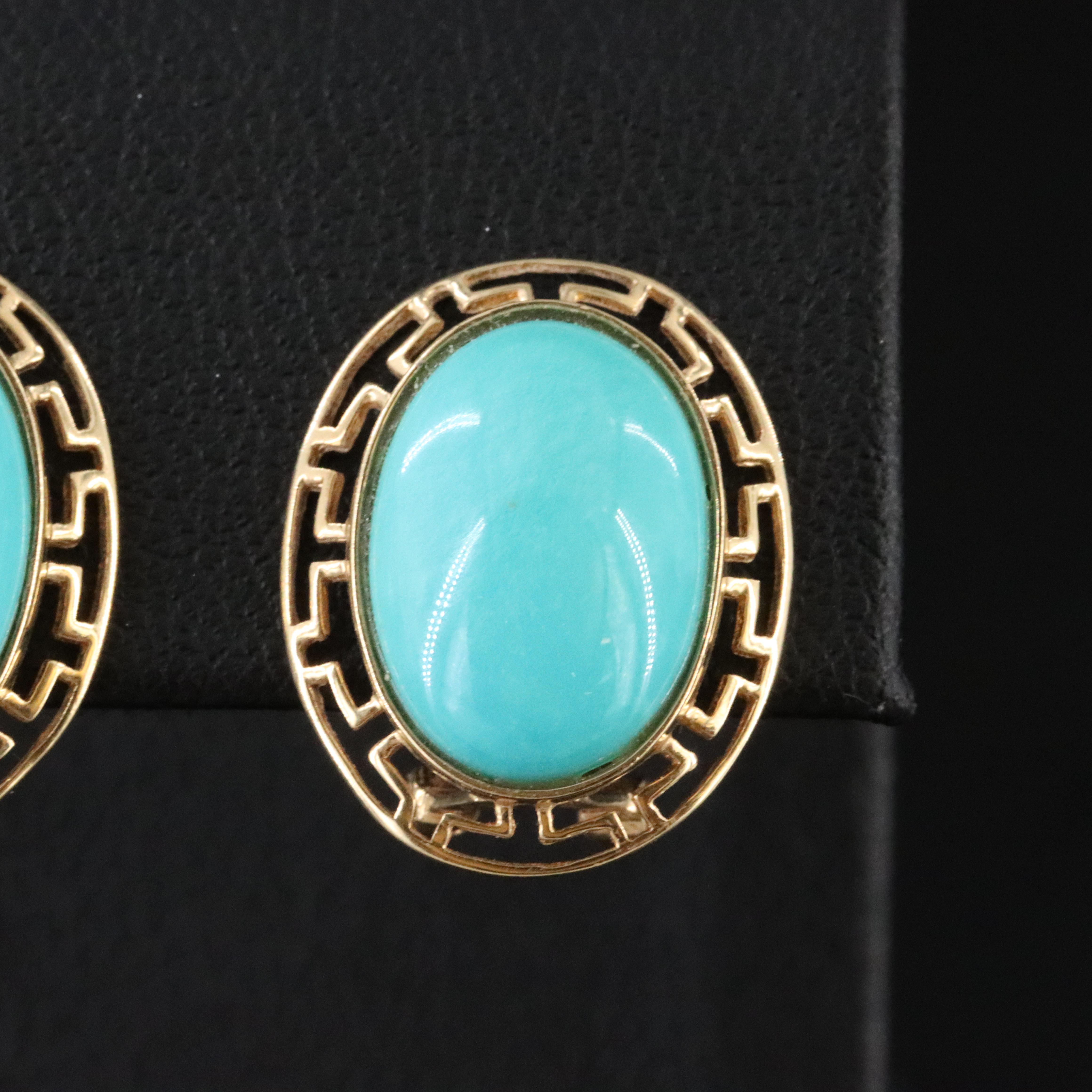 14K Turquoise Earrings