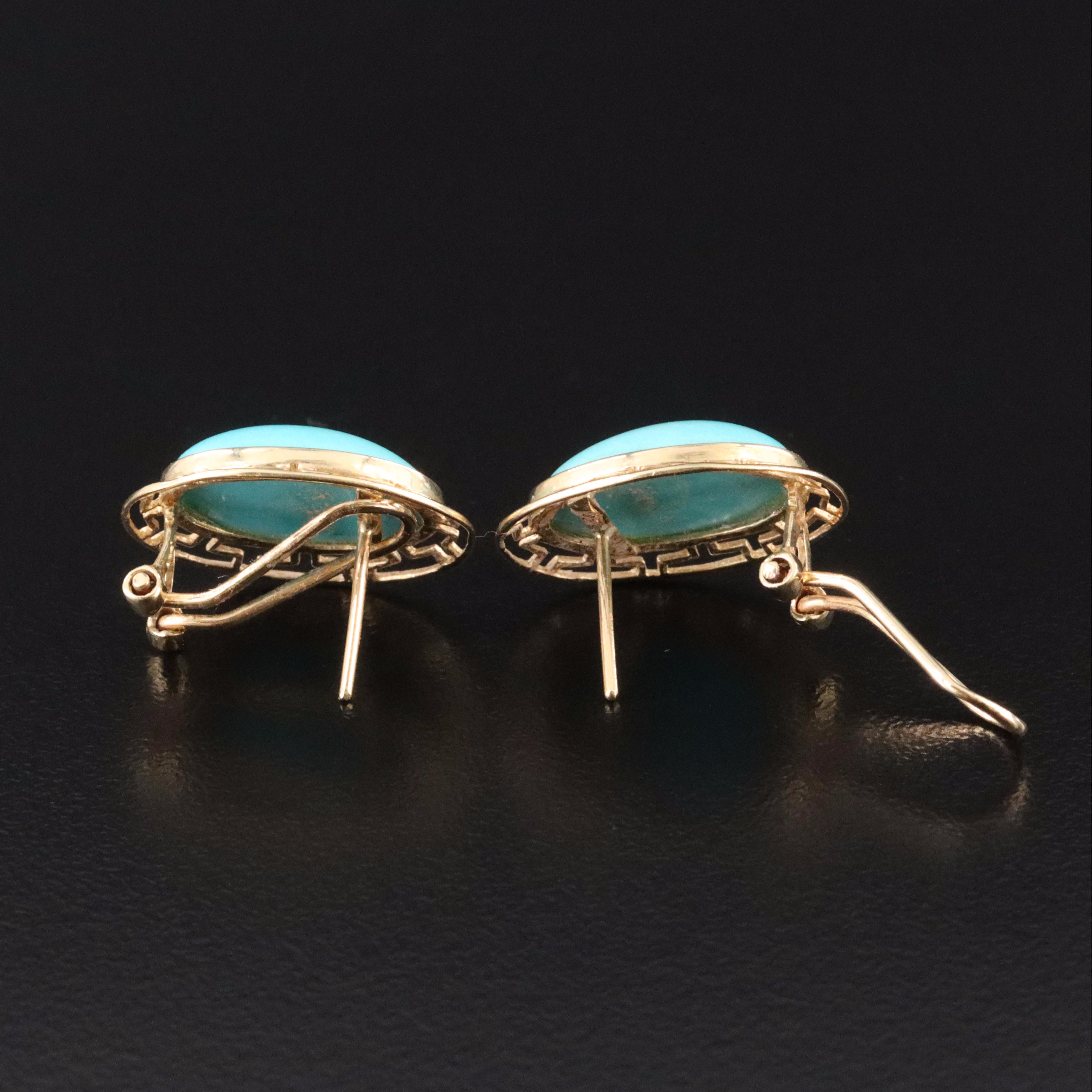 14K Turquoise Earrings