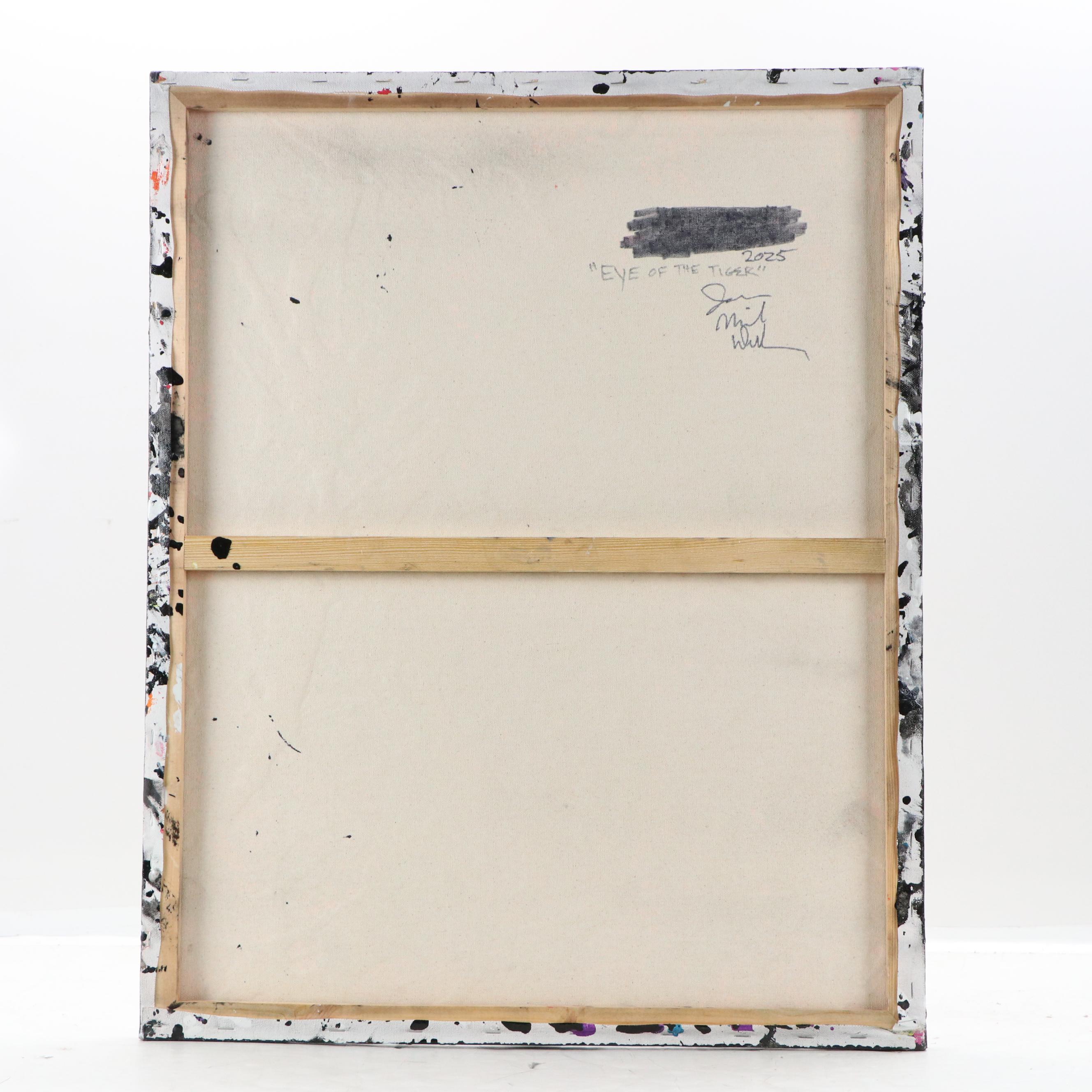 Jason Michael Durham Abstract Mixed Media Painting "Eye of the Tiger" 2025