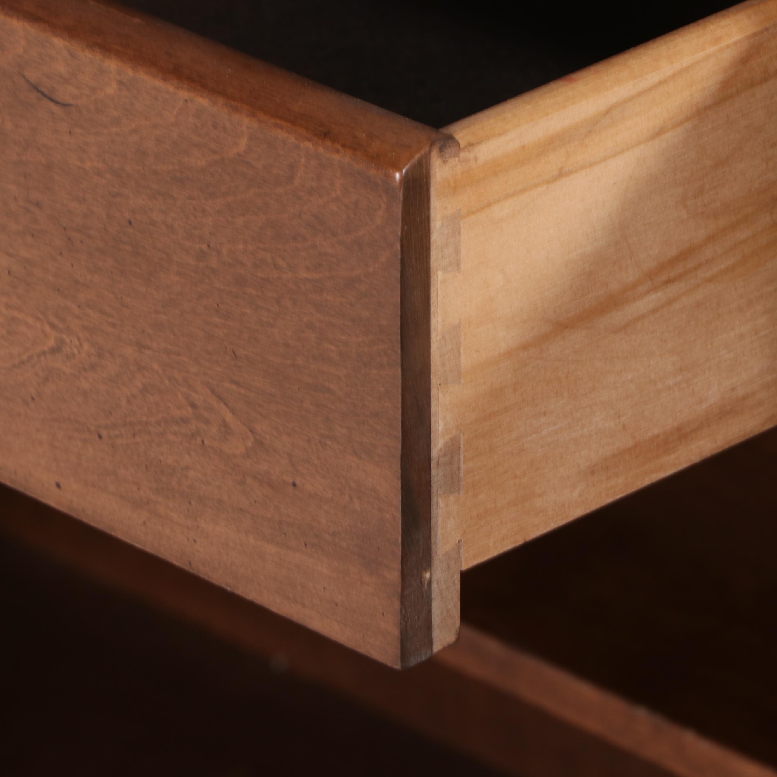 English Style Walnut Finish Flip-Top Sideboard, Mid to Late 20th Century