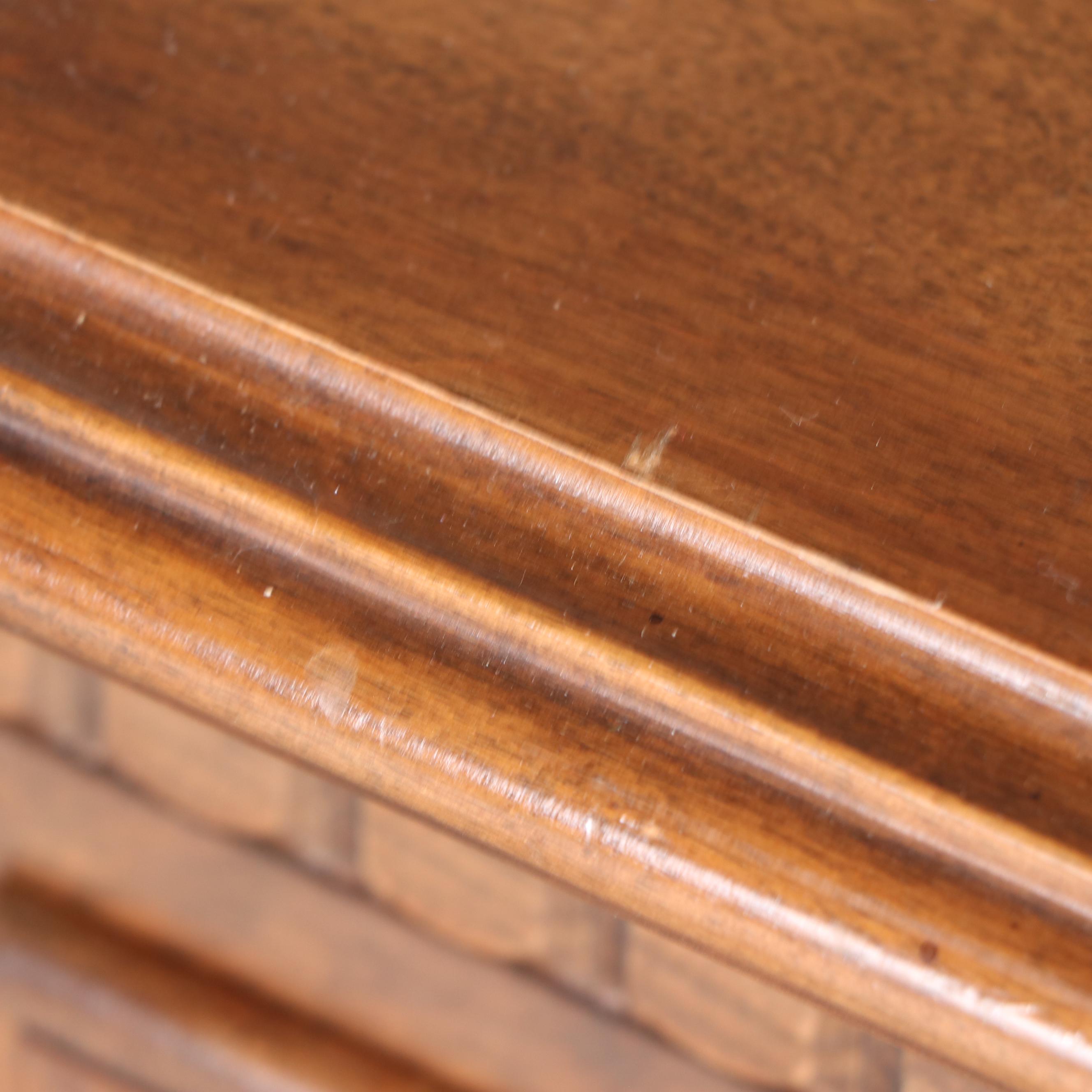 English Style Walnut Finish Flip-Top Sideboard, Mid to Late 20th Century