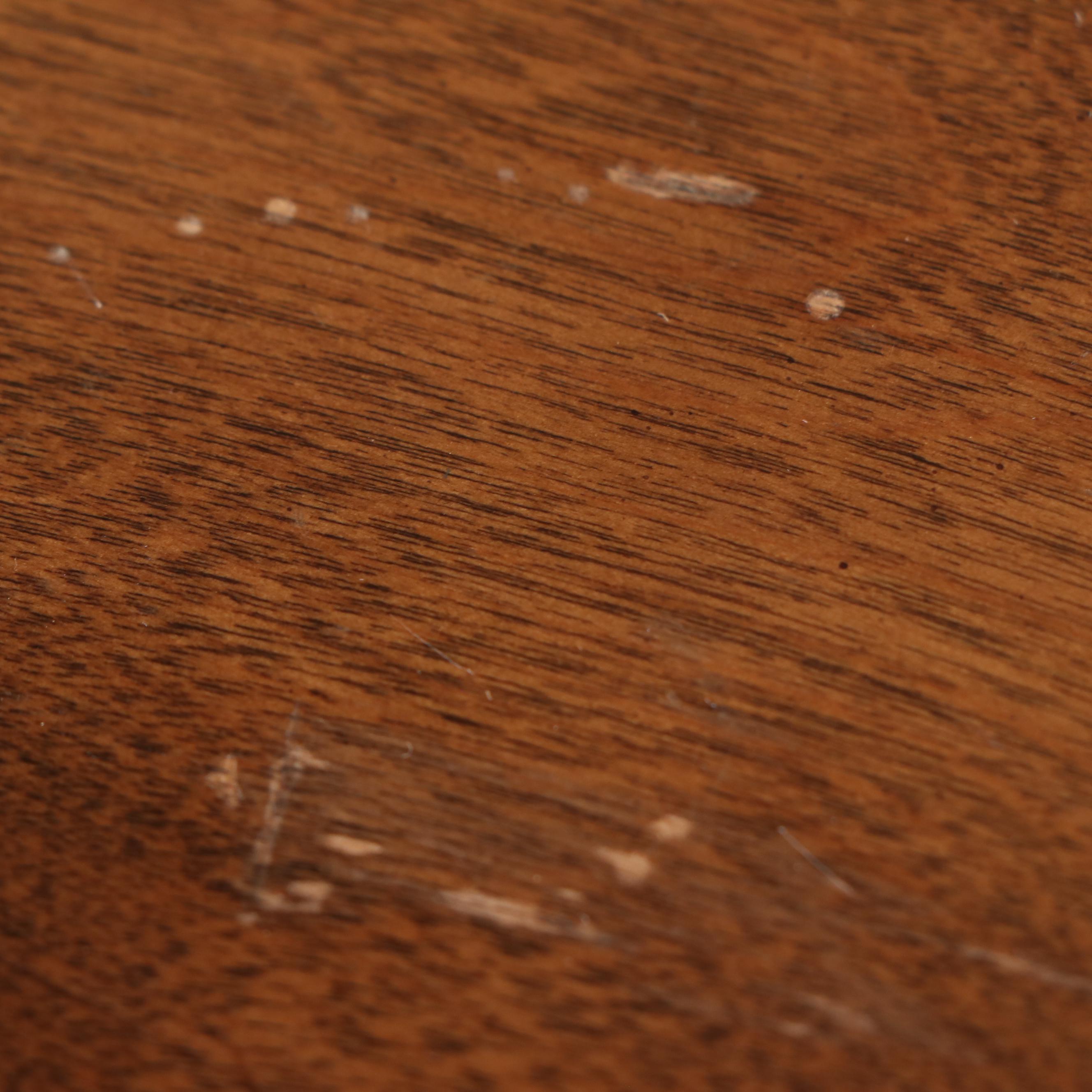 English Style Walnut Finish Flip-Top Sideboard, Mid to Late 20th Century