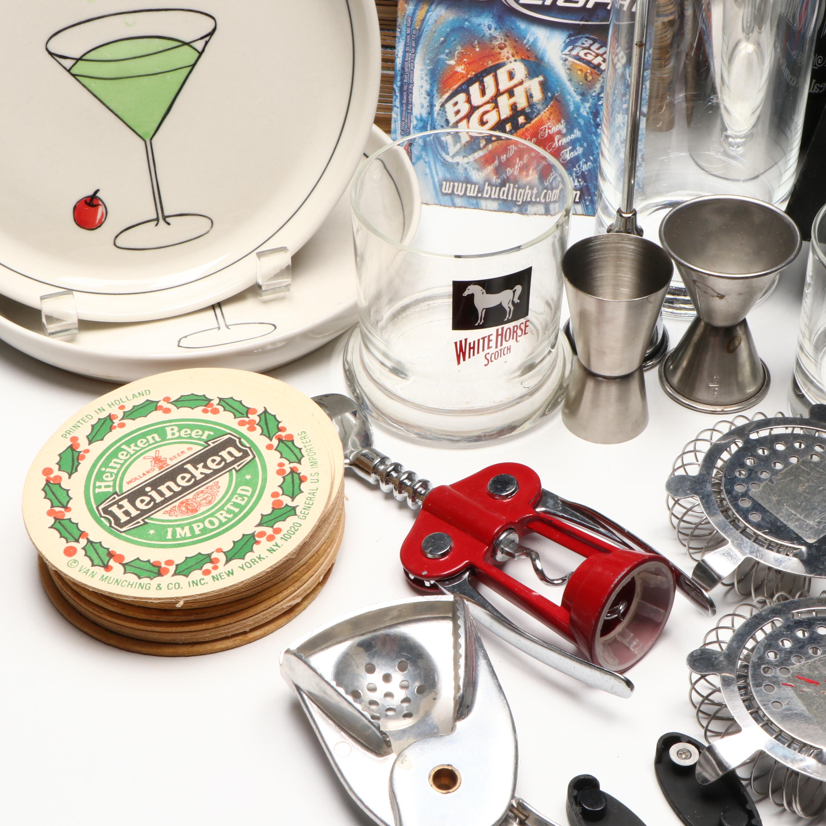 Metal Cocktail Shaker, Jack Daniels Old Fashioned Glasses, and More Barware