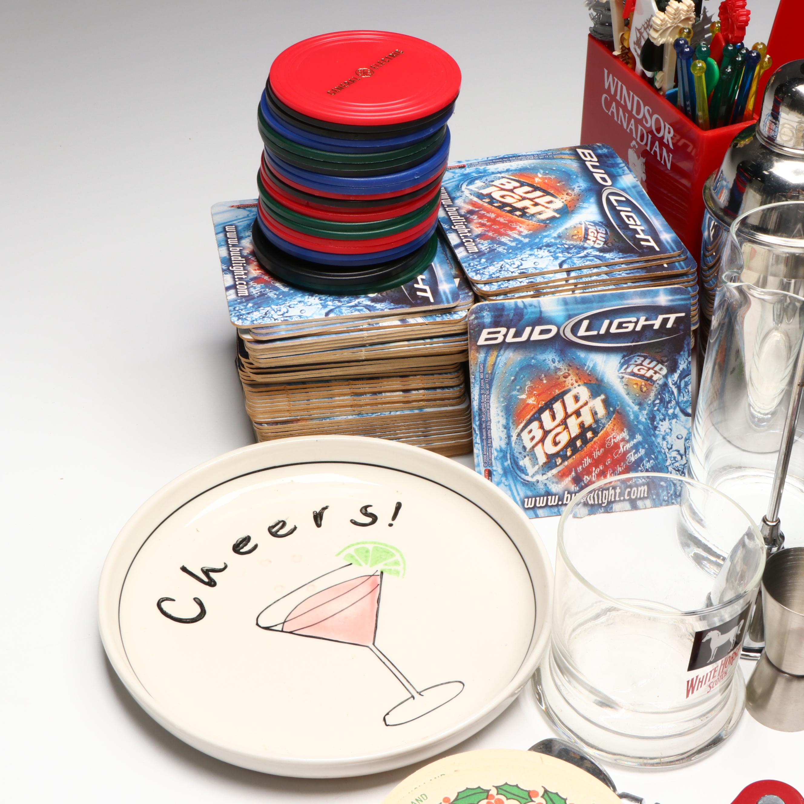 Metal Cocktail Shaker, Jack Daniels Old Fashioned Glasses, and More Barware