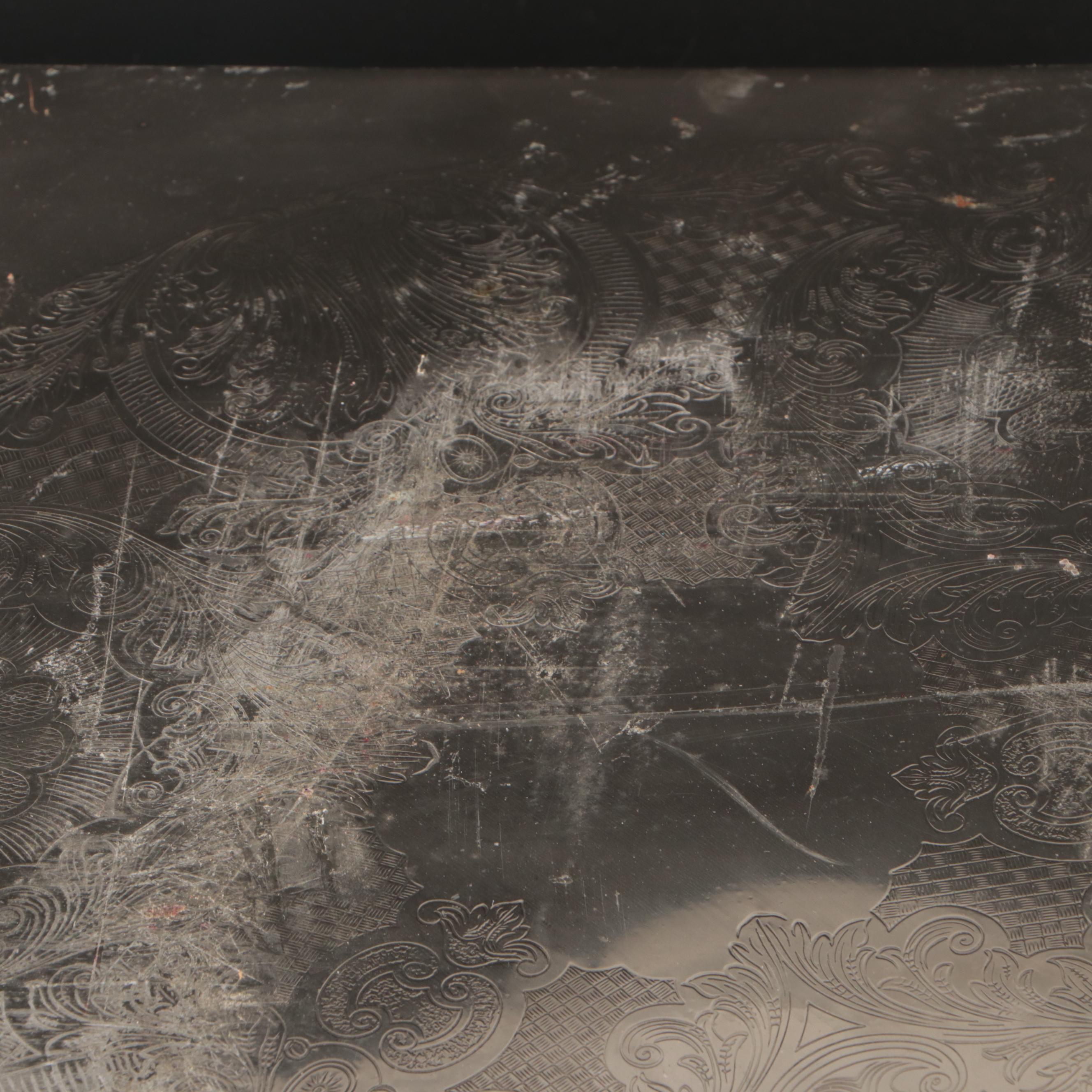 Elegance Silverware Repoussé Metal Serving Trays