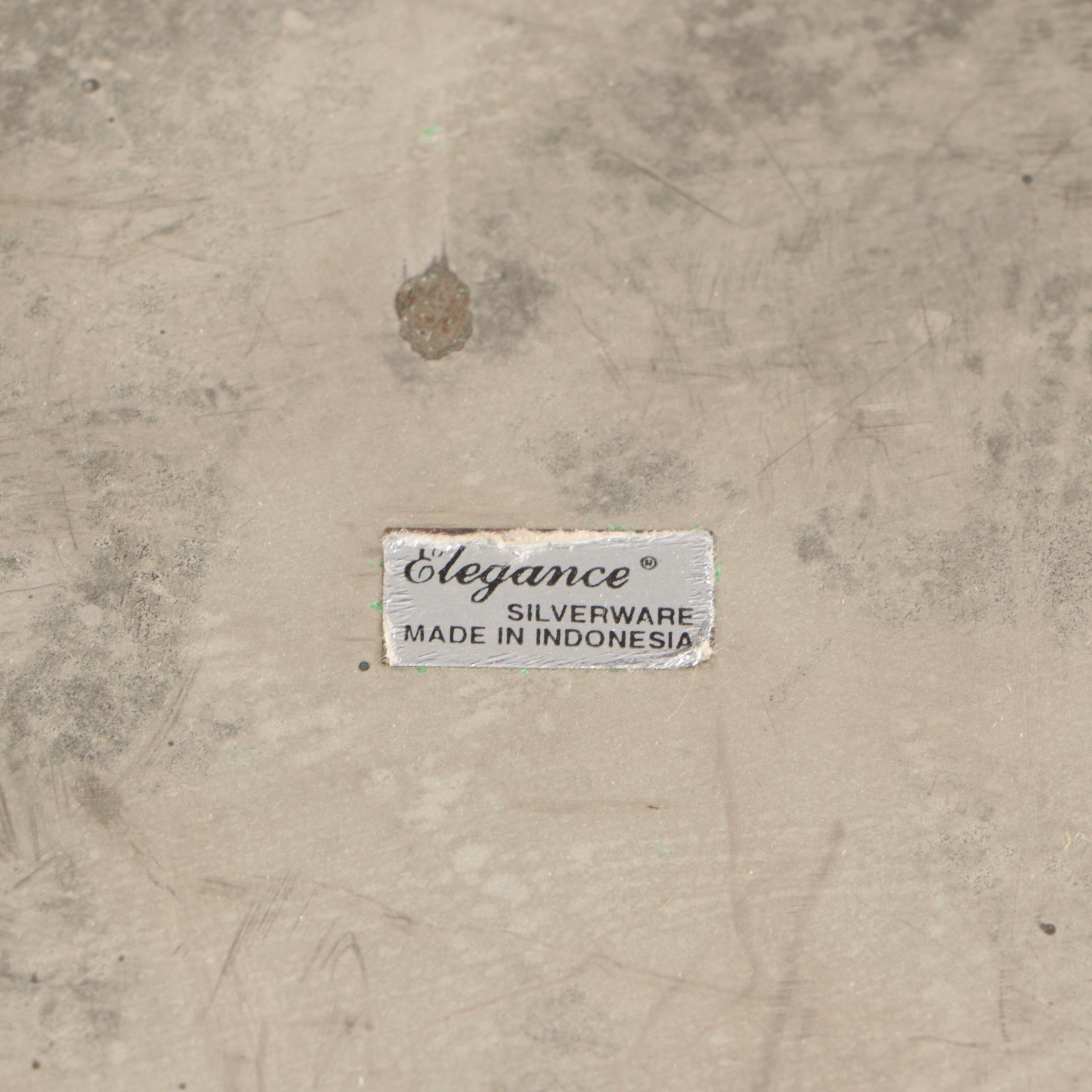 Elegance Silverware Repoussé Metal Serving Trays