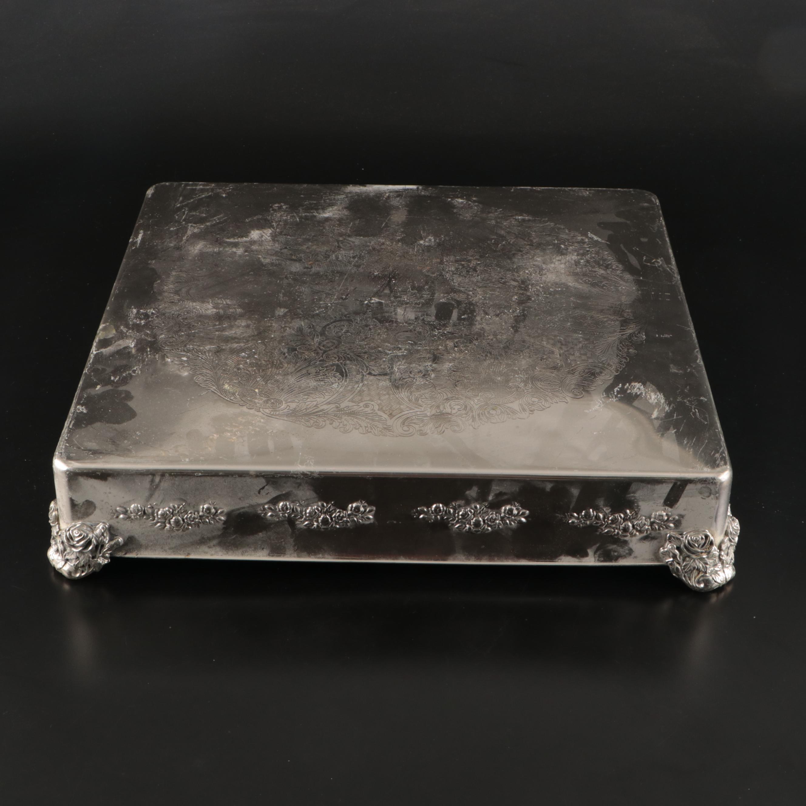 Elegance Silverware Repoussé Metal Serving Trays