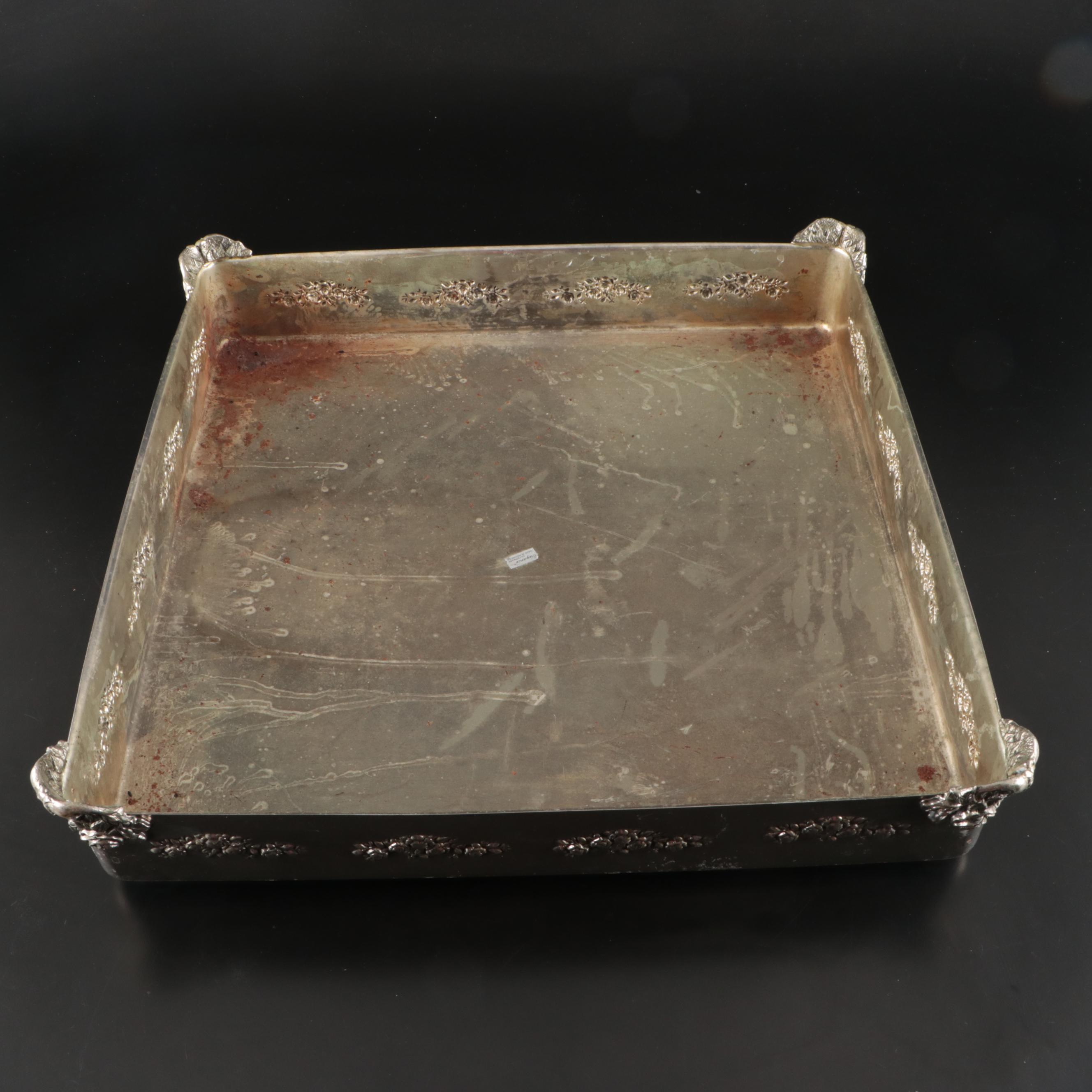 Elegance Silverware Repoussé Metal Serving Trays