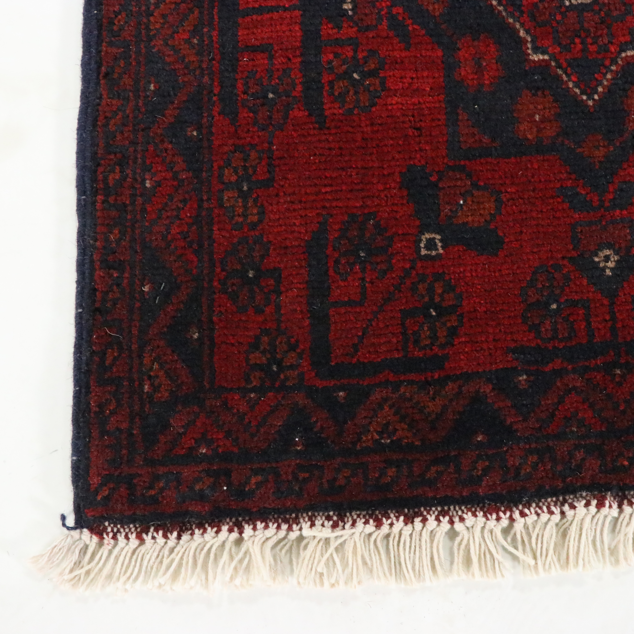 1'9 x 5'1 Hand-Knotted Afghan Kunduz Accent Rug