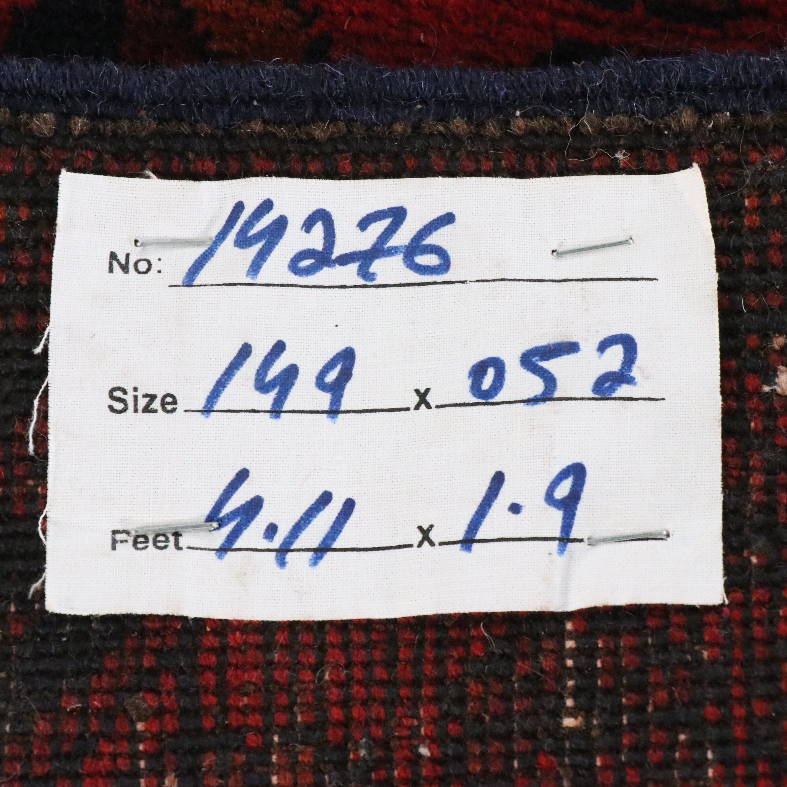 1'9 x 5'1 Hand-Knotted Afghan Kunduz Accent Rug