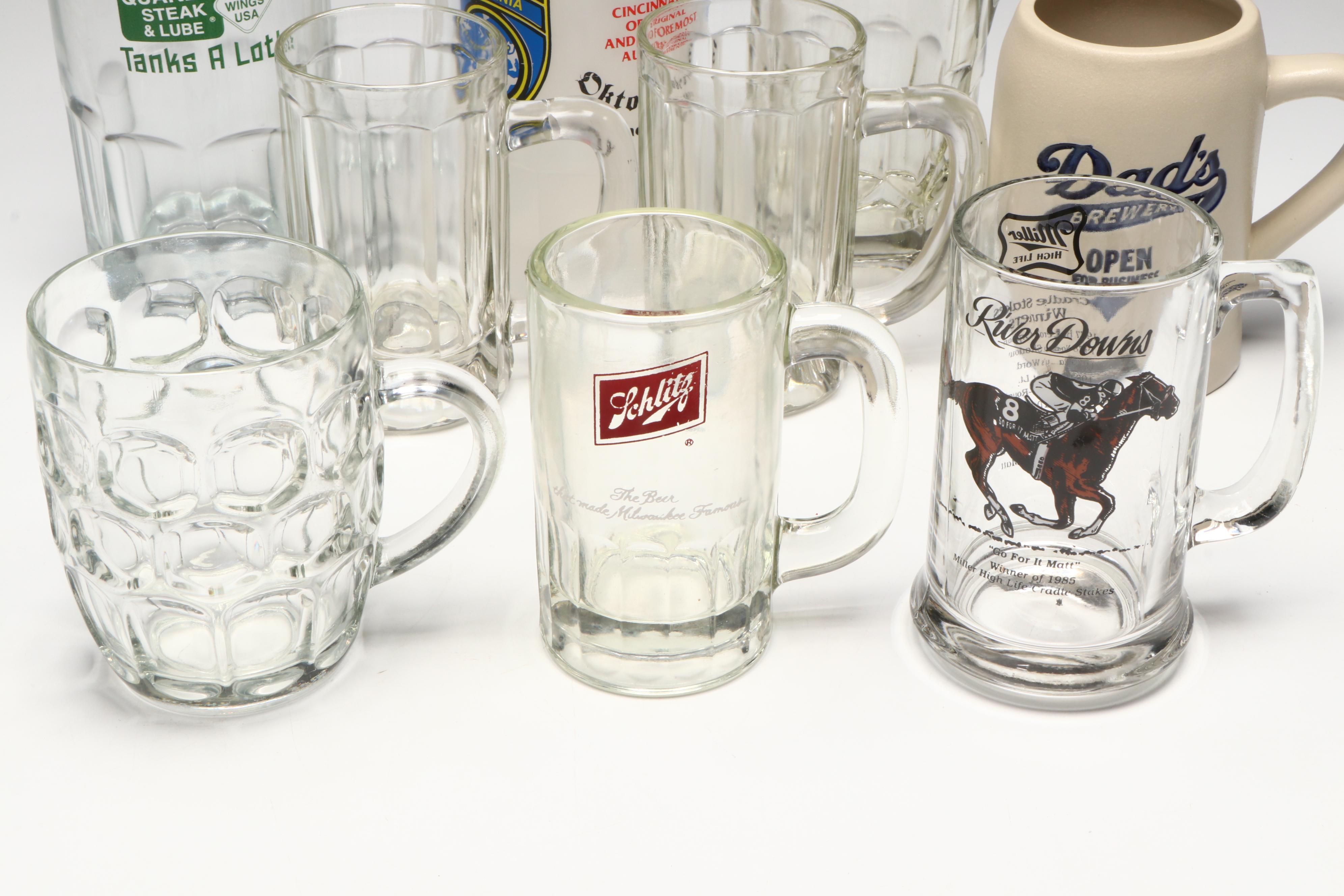 Glass and Other Souvenir Beer Mugs