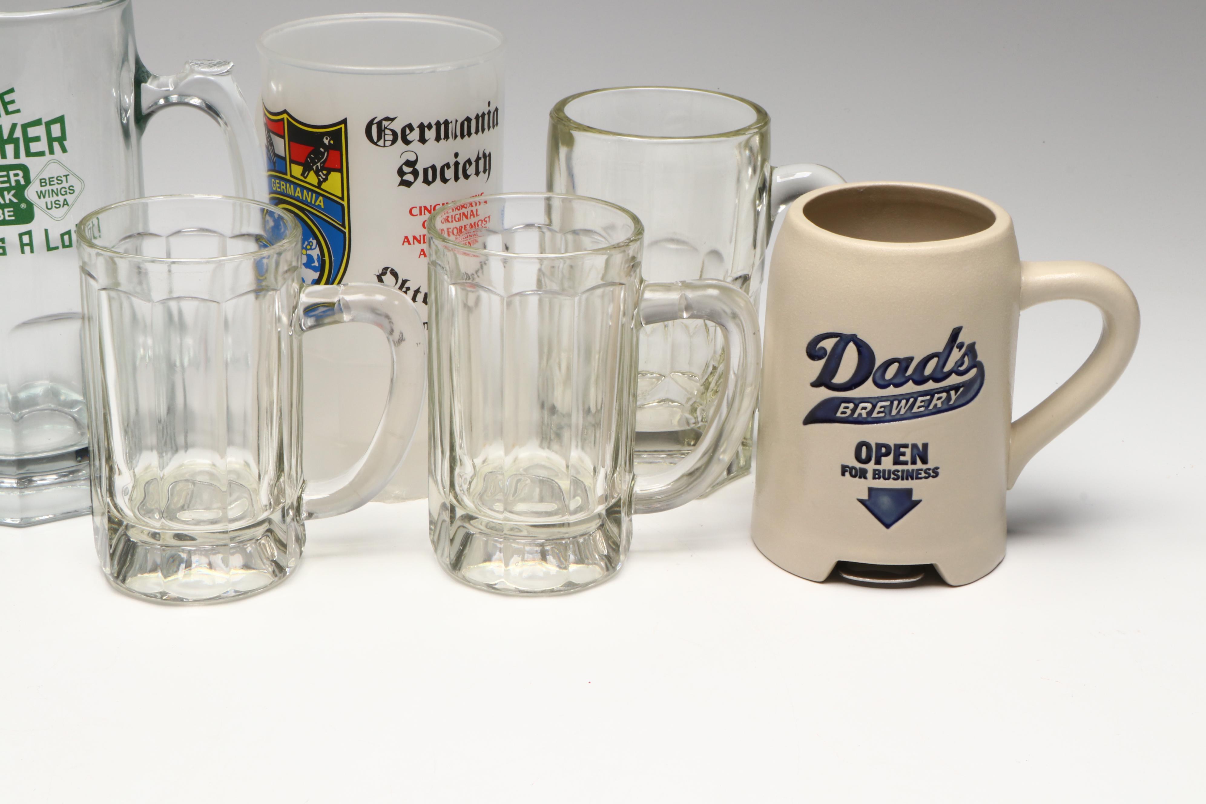 Glass and Other Souvenir Beer Mugs