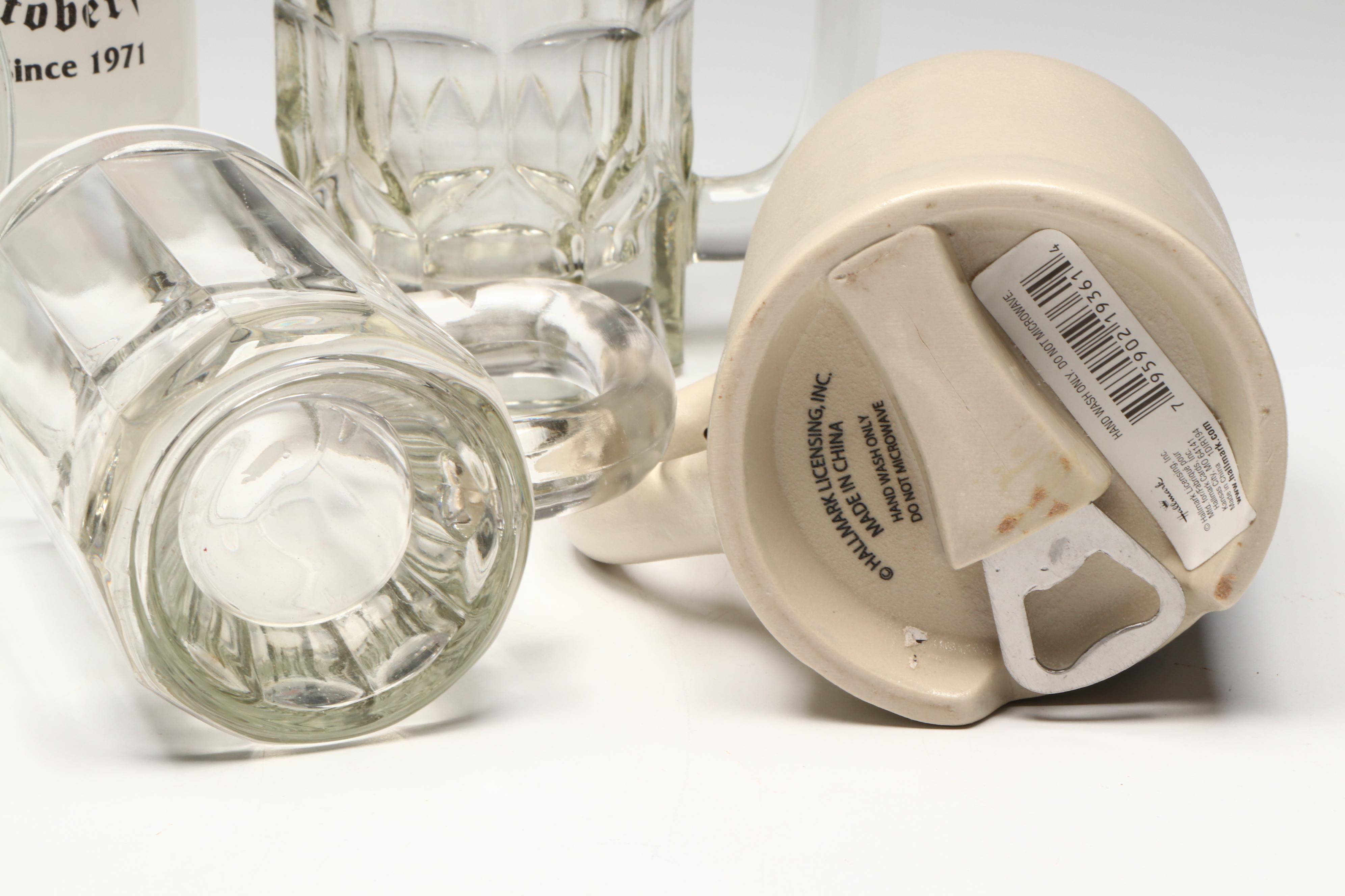 Glass and Other Souvenir Beer Mugs