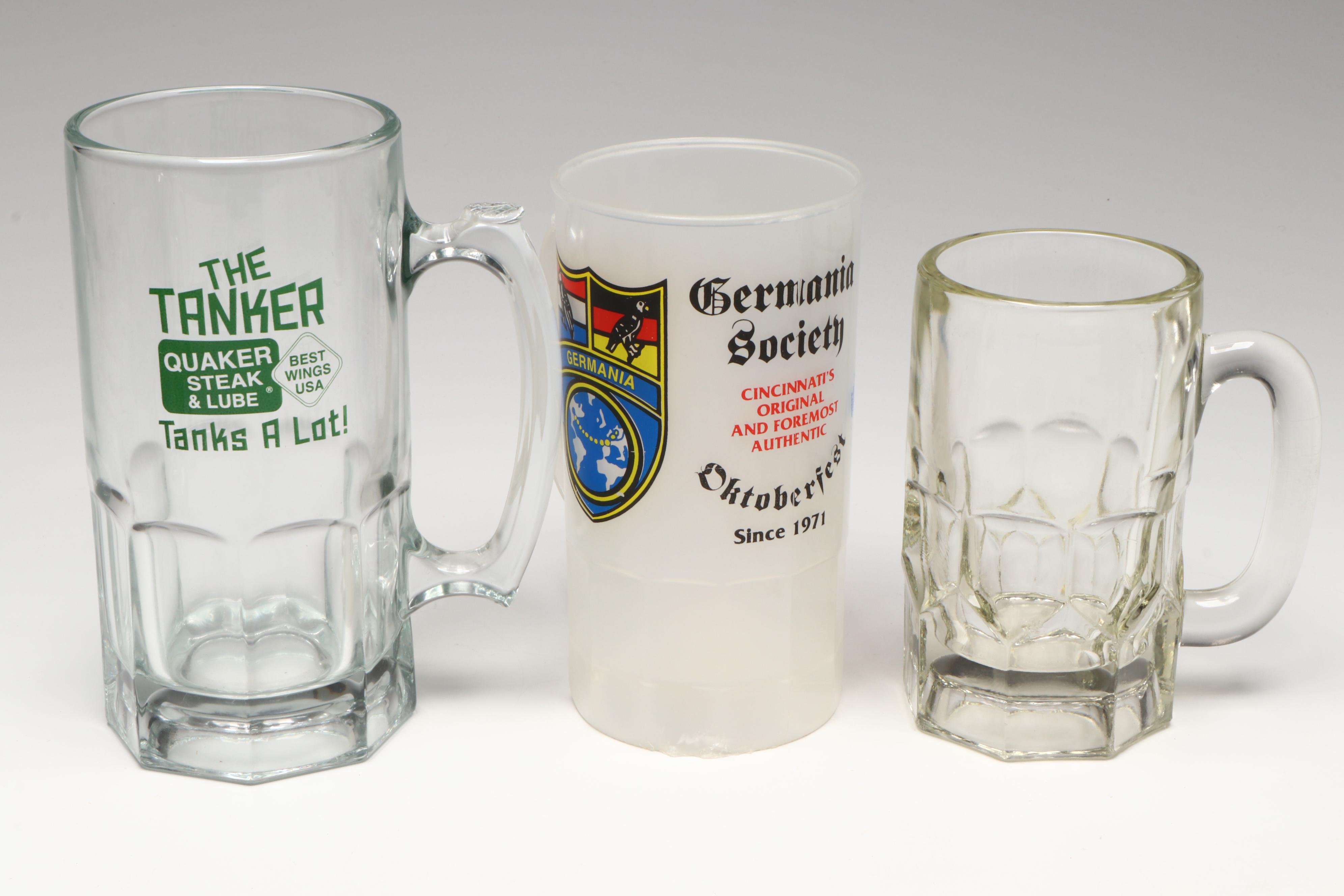 Glass and Other Souvenir Beer Mugs