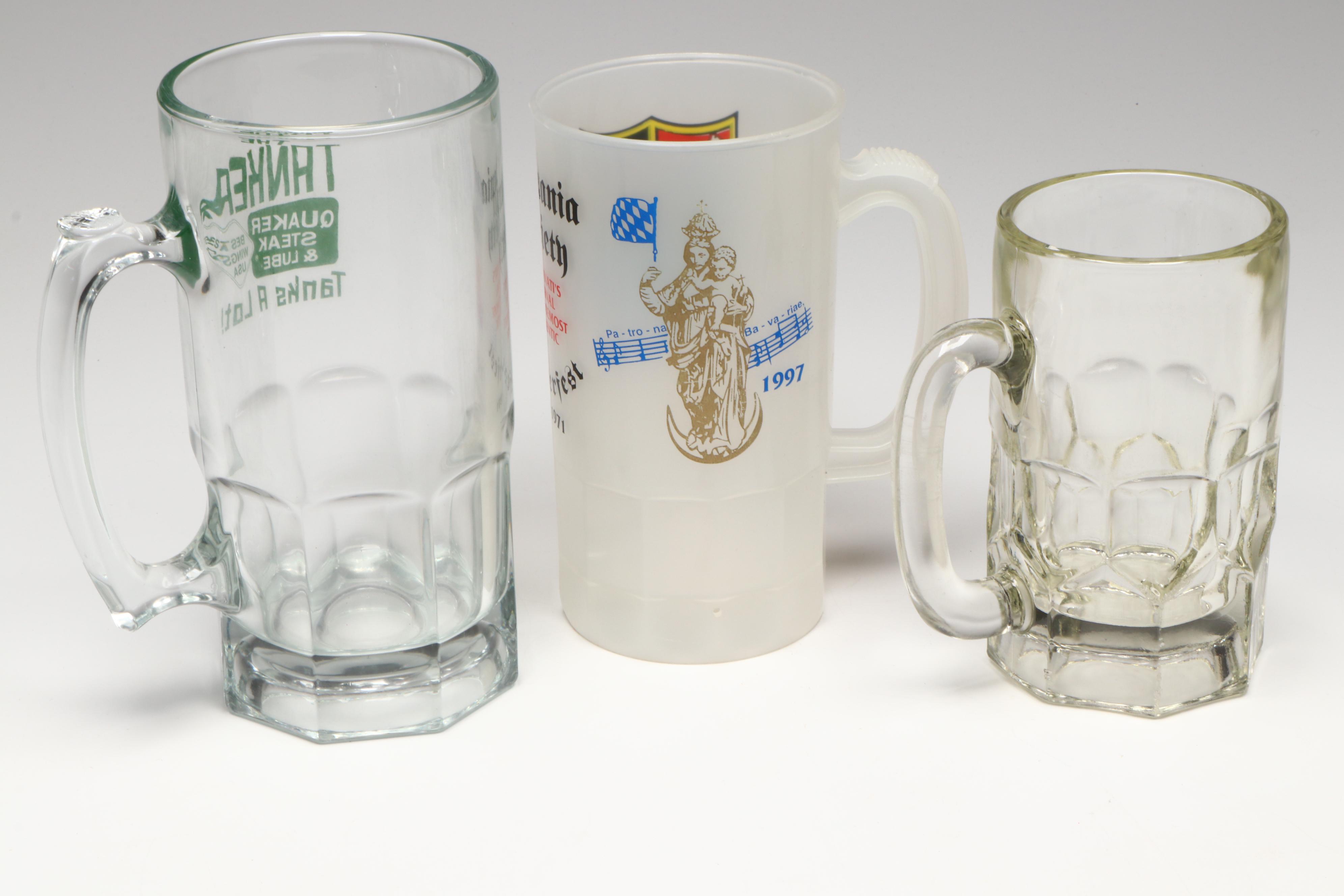 Glass and Other Souvenir Beer Mugs