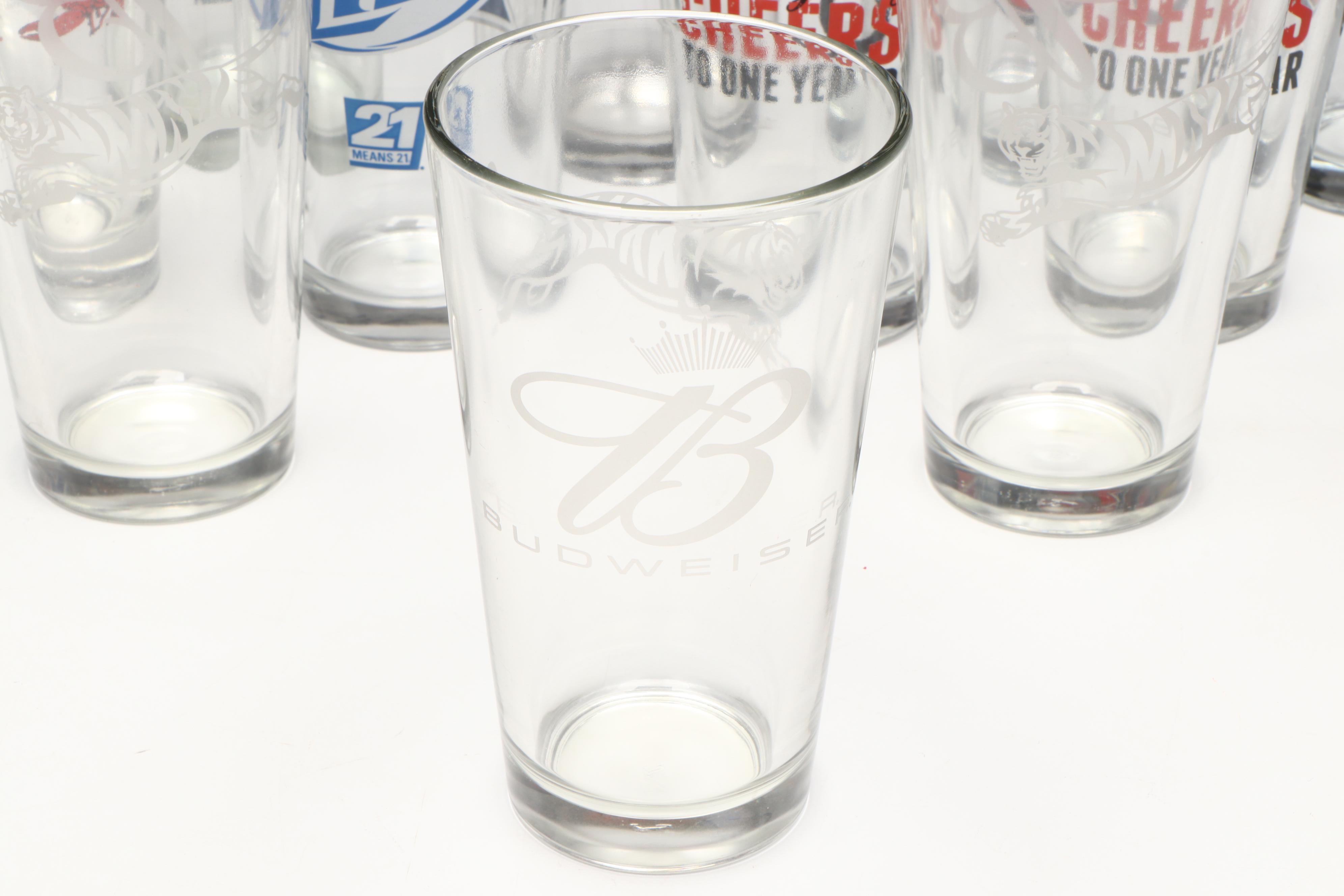 Narragansett, Bud Light, Yuengling and Other Breweriana Logo Pint Glasses