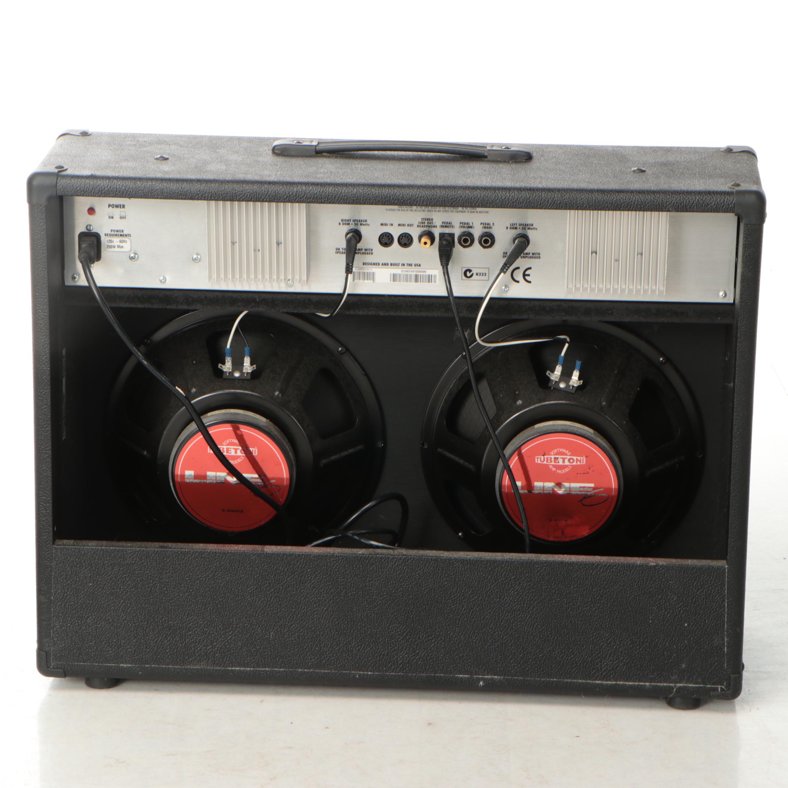 Line 6 AX2212 Digital Guitar Amplifier and 6 Floor Board