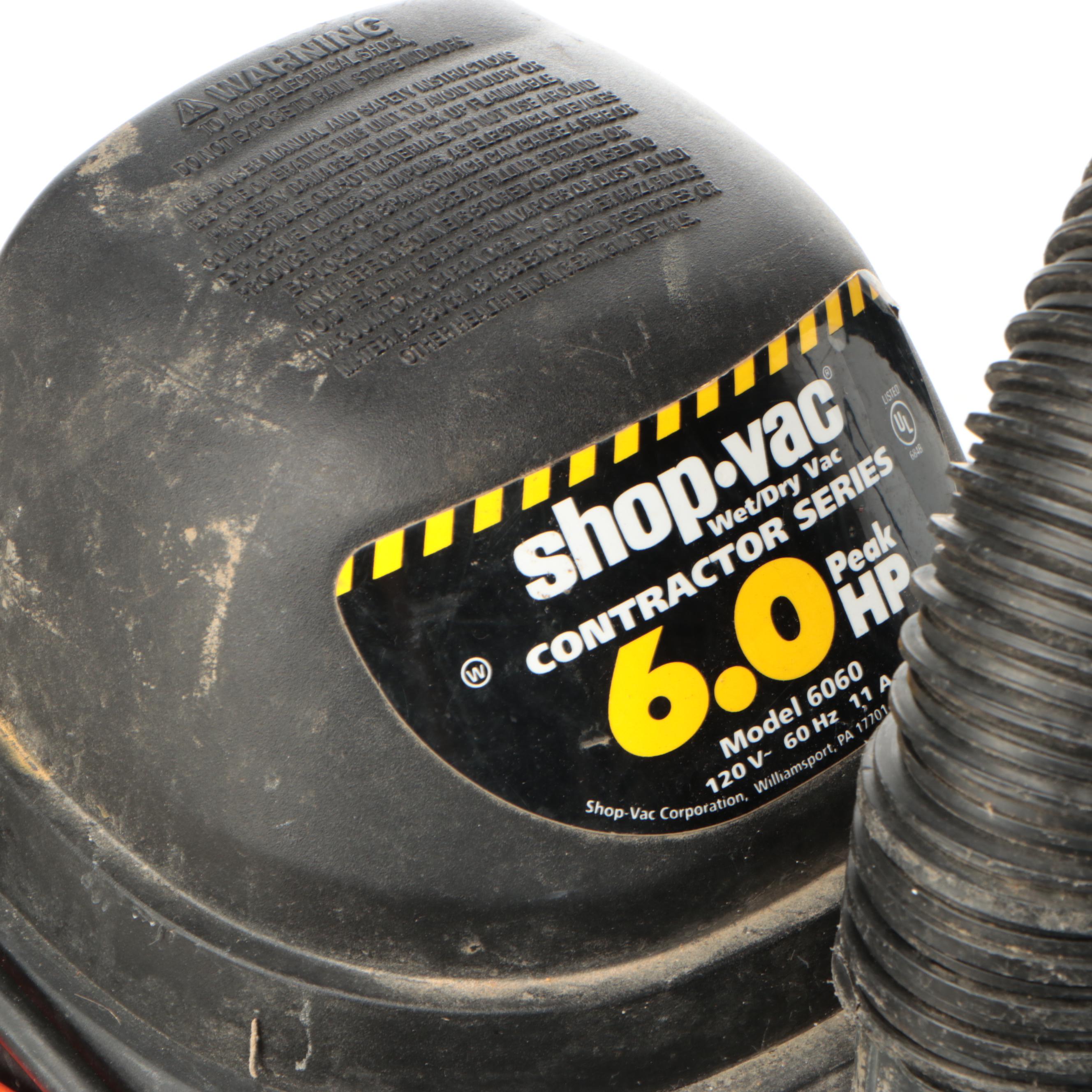 Shop Vac Model 6060 Wet/Dry Utility Vacuum