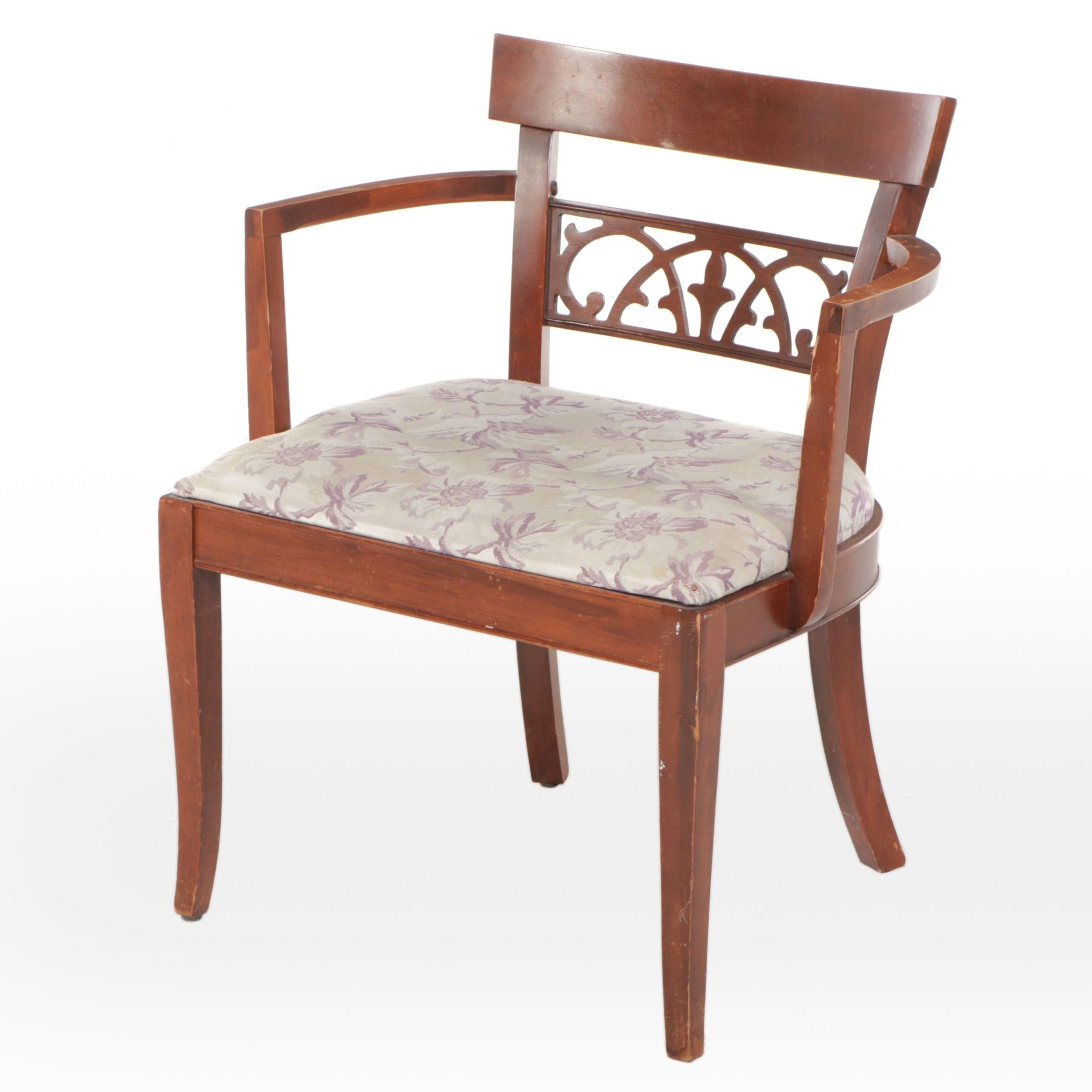 Regency Style Mahogany Fauteuil