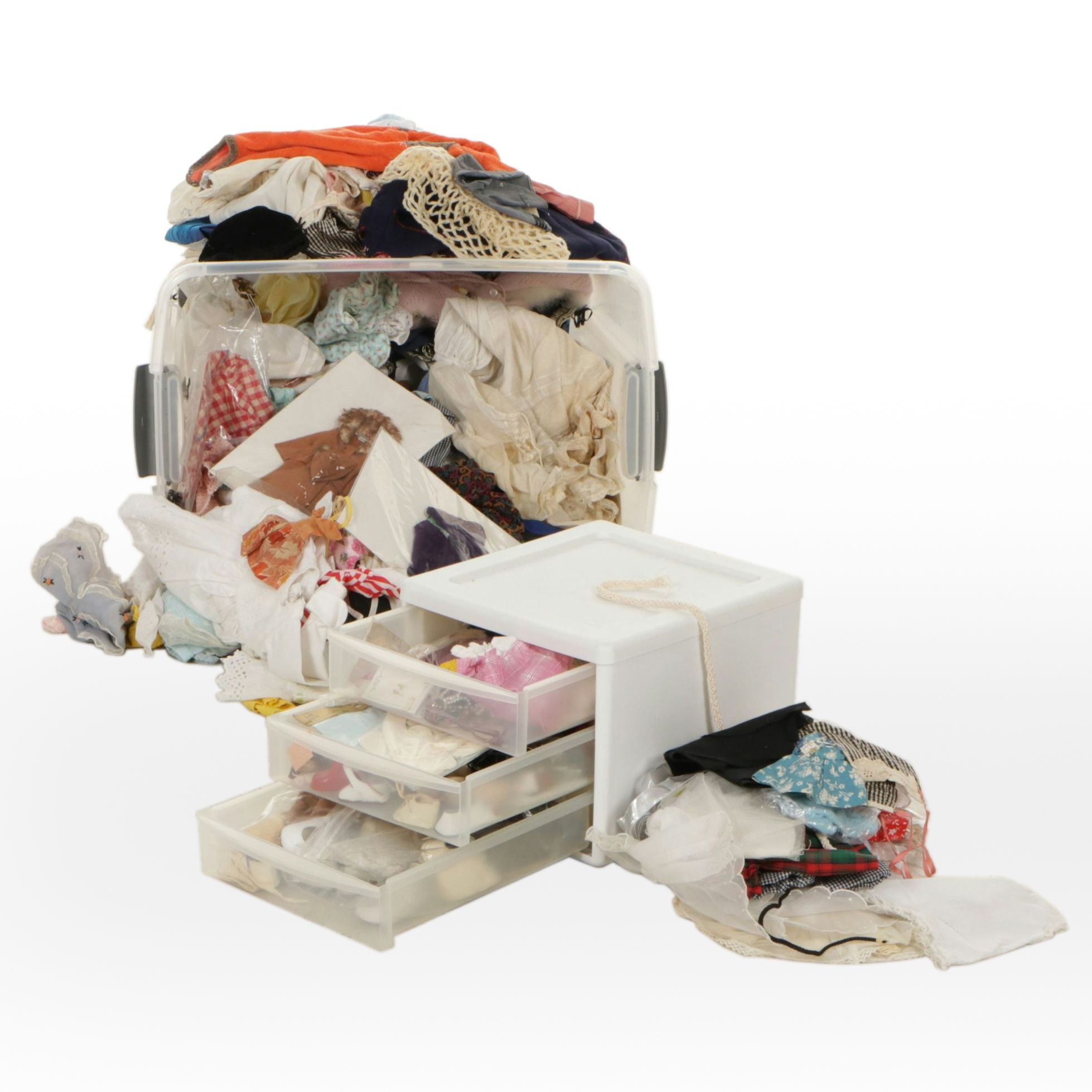 Discovery Collection of Doll Clothes, Shoes and Accessories with Organizing Bins