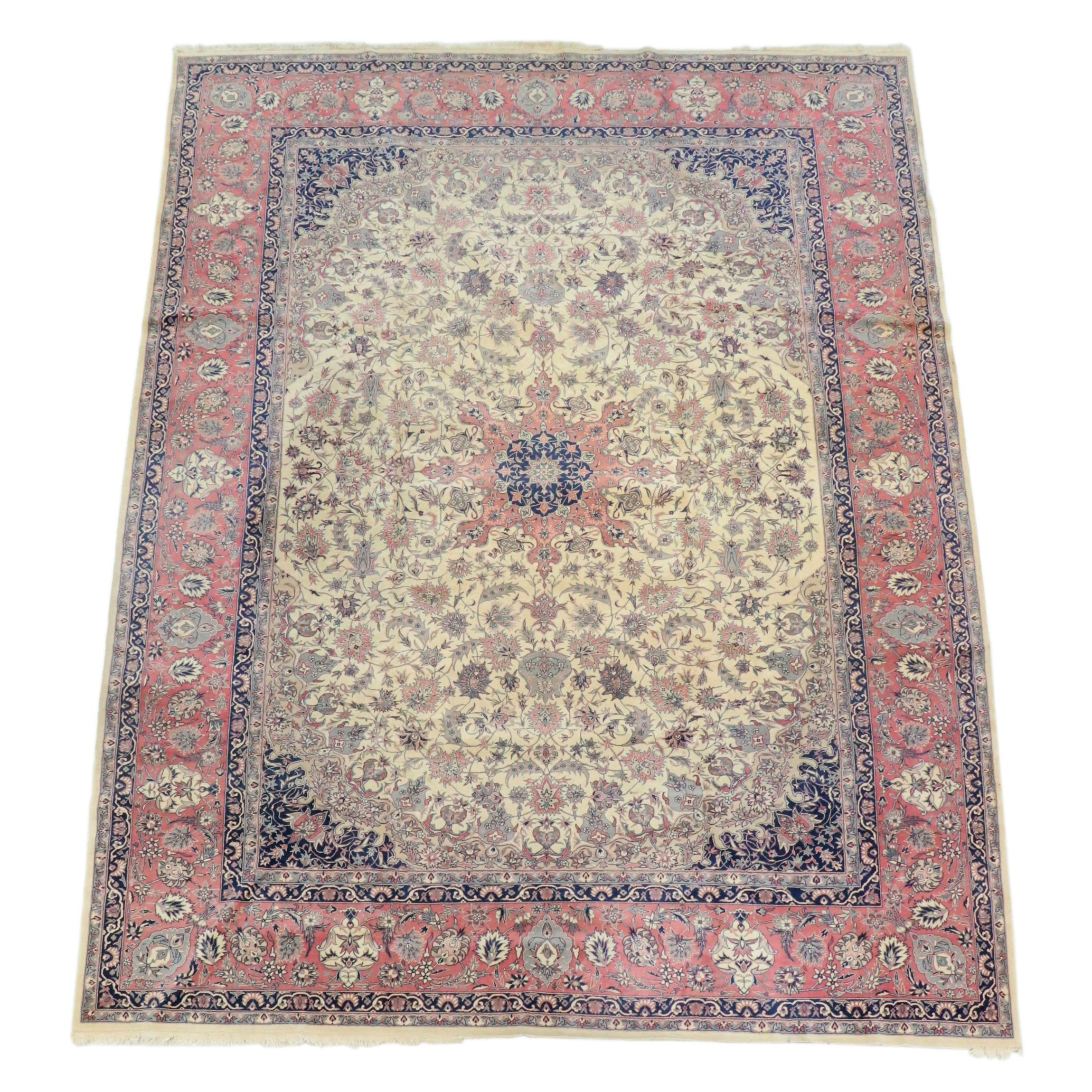 9'9 x 14'6 Hand-Knotted Persian Mahal Room Sized Rug