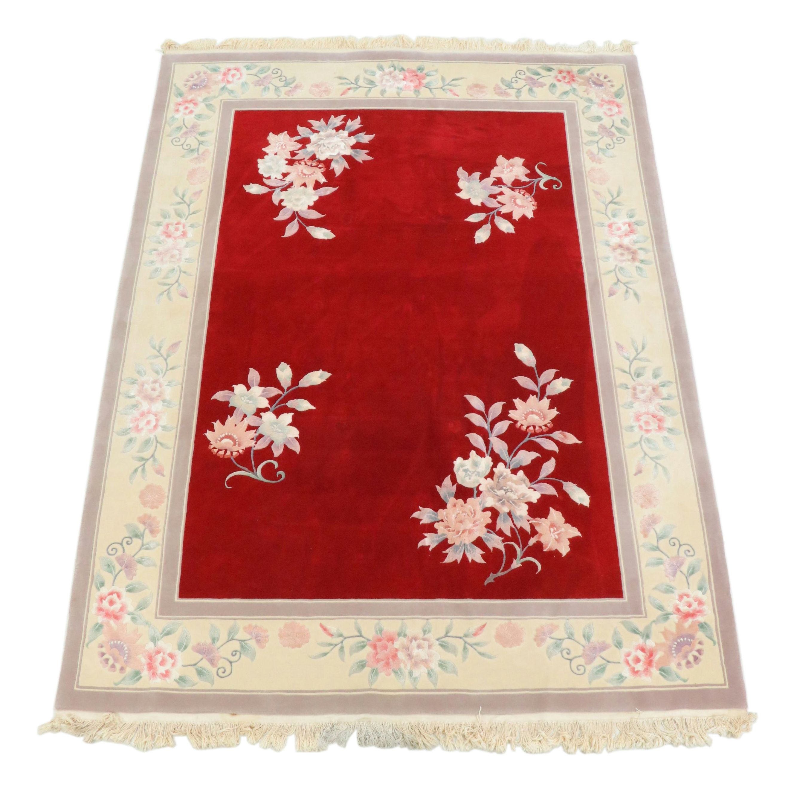 9' x 12'10 Hand-Knotted Chinese Peking Room Sized Rug