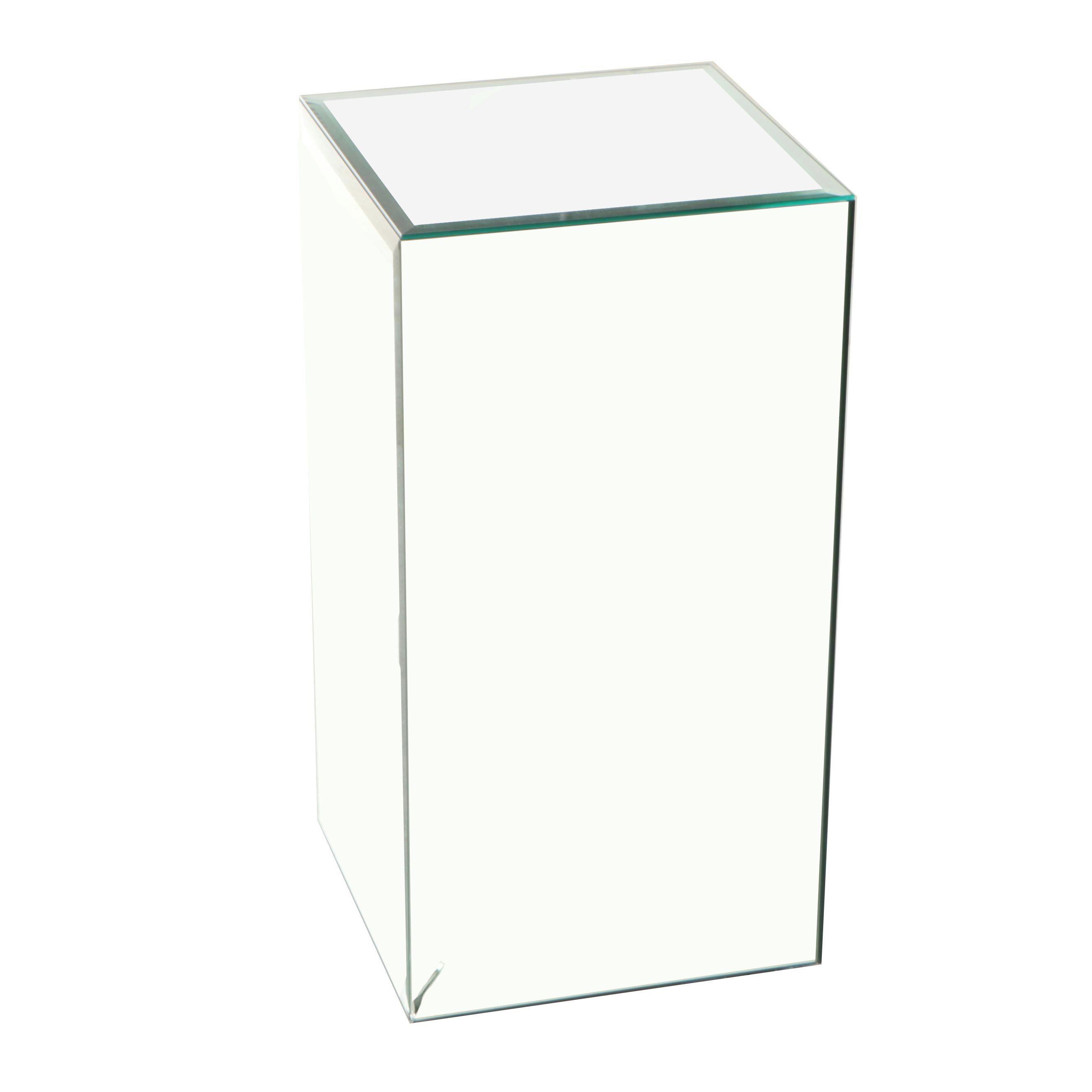 Mirrored Pedestal Side Table