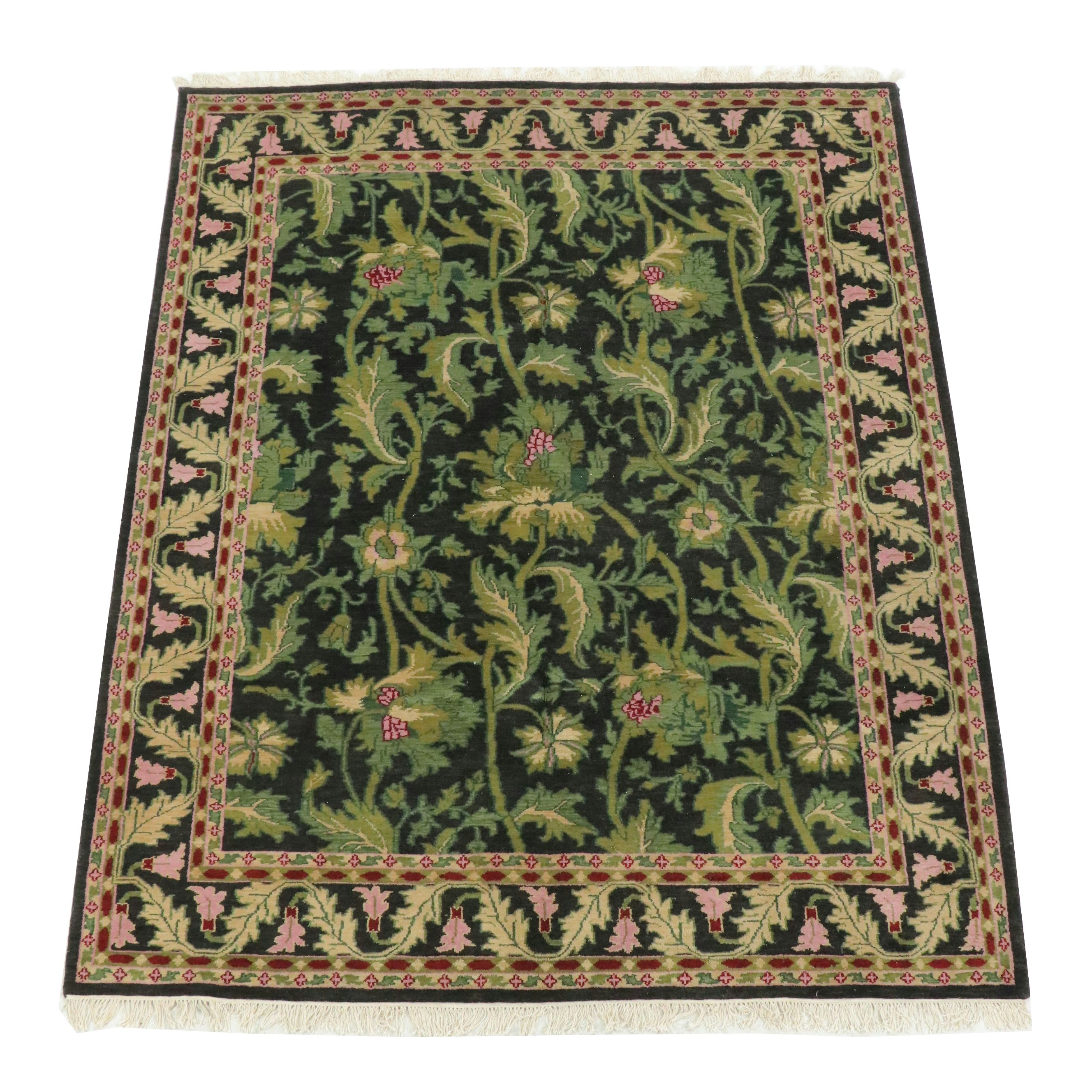 8'1 x 10'7 Hand-Knotted Indian Area Rug