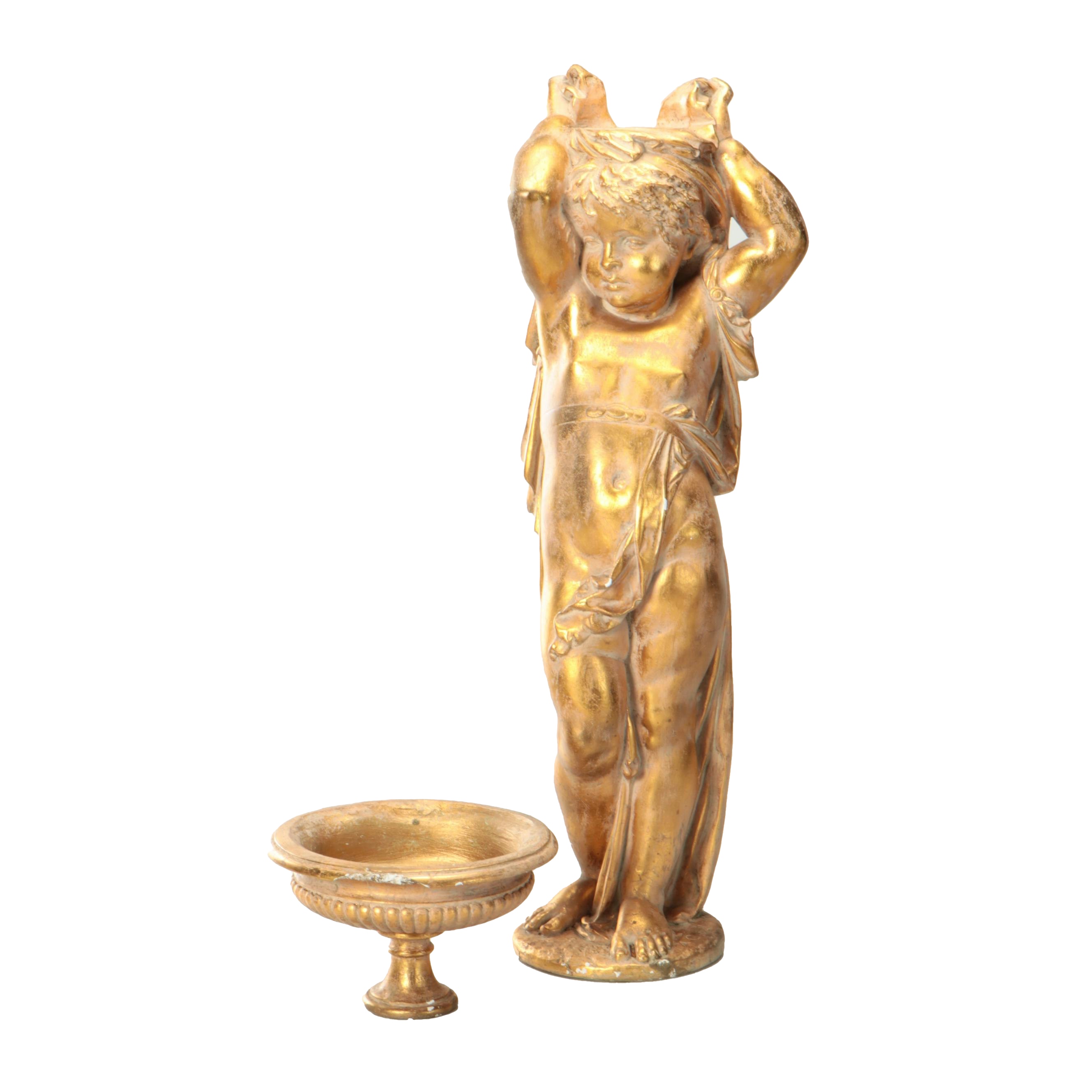 A.C. Art Gilt Figural Plant Stand