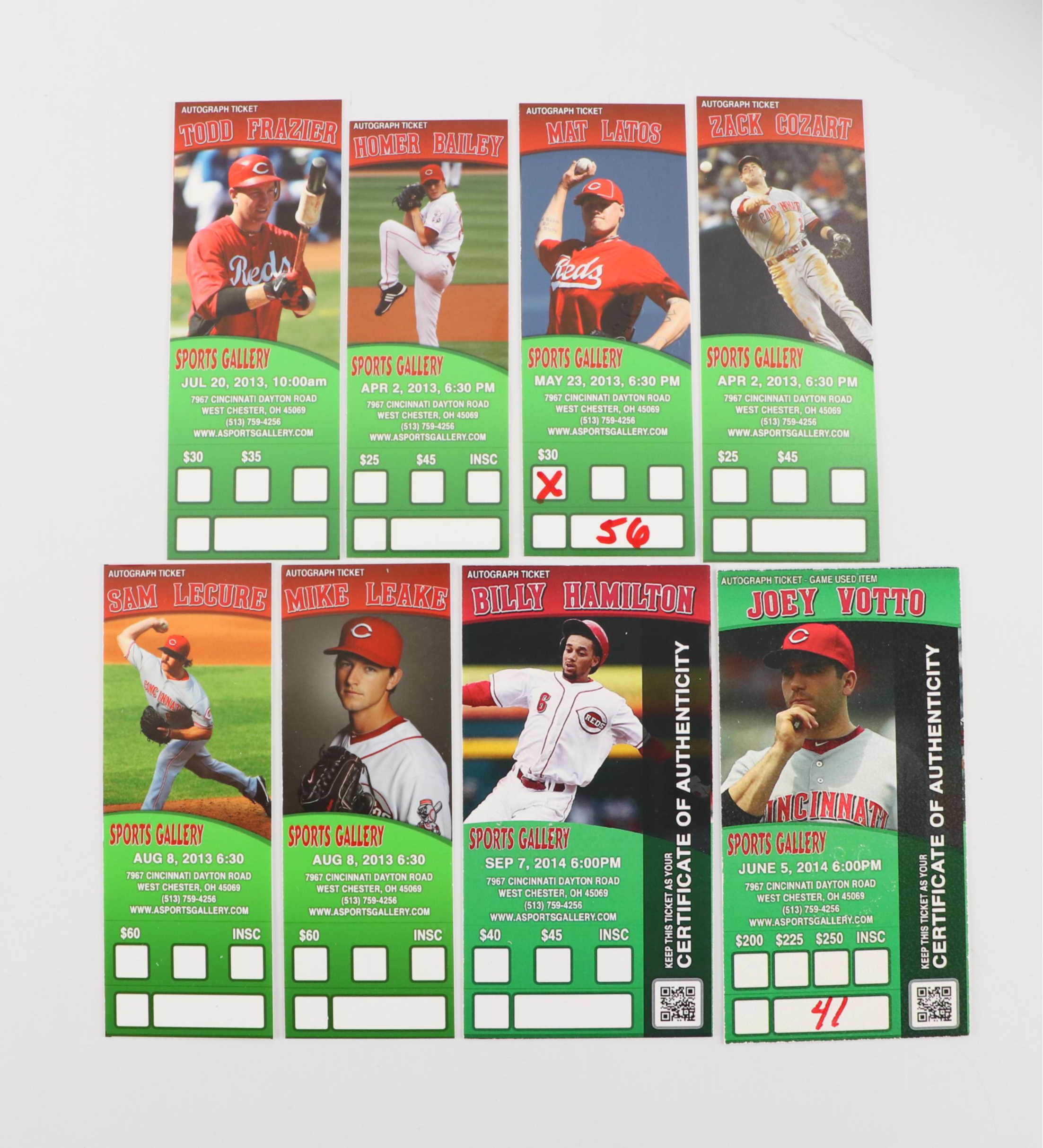 Cincinnati Reds Team Signed Baseball Bat with Votto, Frazier, Bailey, and More