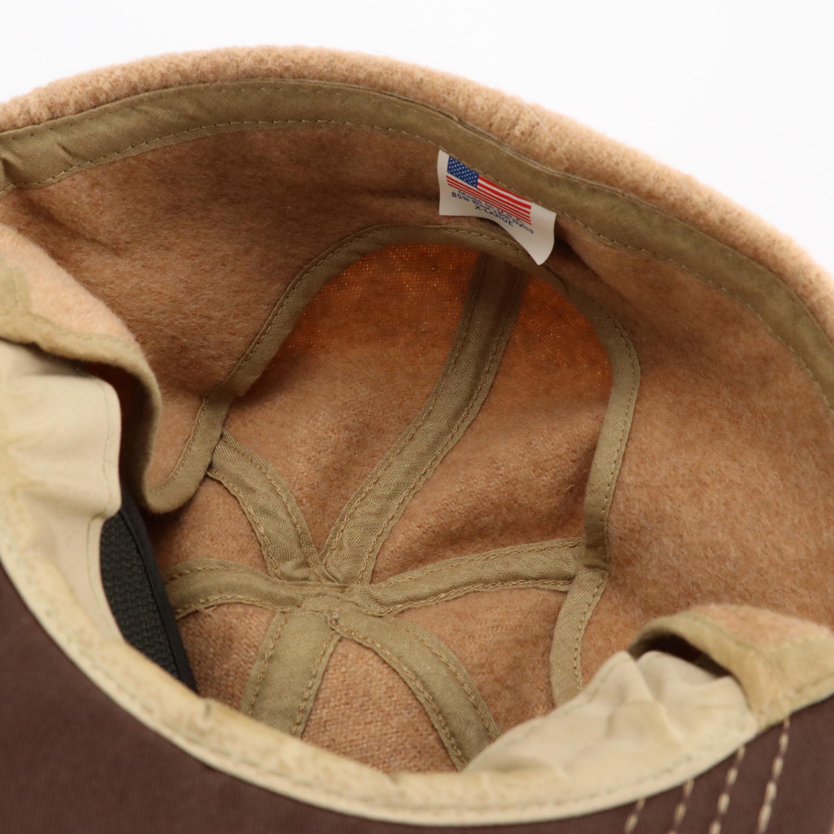 Men's Vintage Wool Hunting Caps with Ear Flaps & Isotoner Leather Gloves in Box