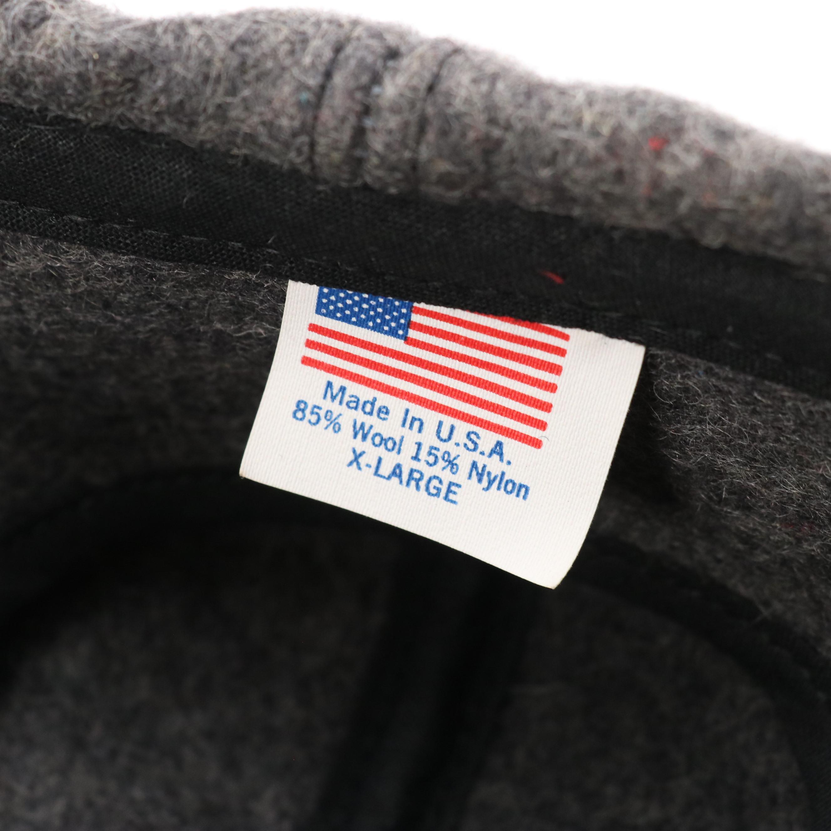 Men's Vintage Wool Hunting Caps with Ear Flaps & Isotoner Leather Gloves in Box